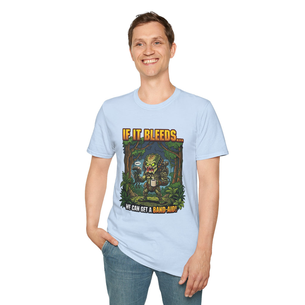 Predator "If It Bleeds" Forest Design T-Shirt | Horror Movie Character