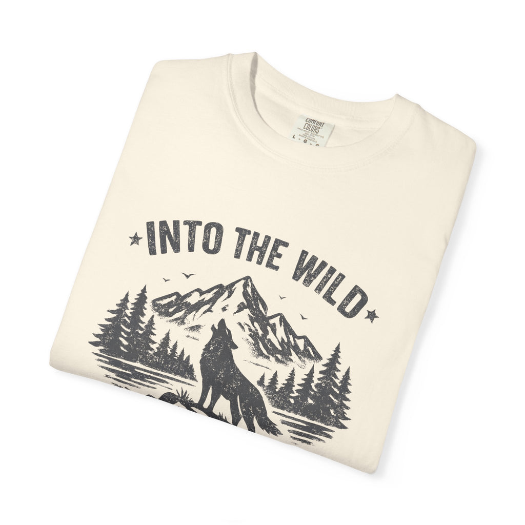 Into the Wild Wolf T-Shirt — Mountain Camping Adventure Tee