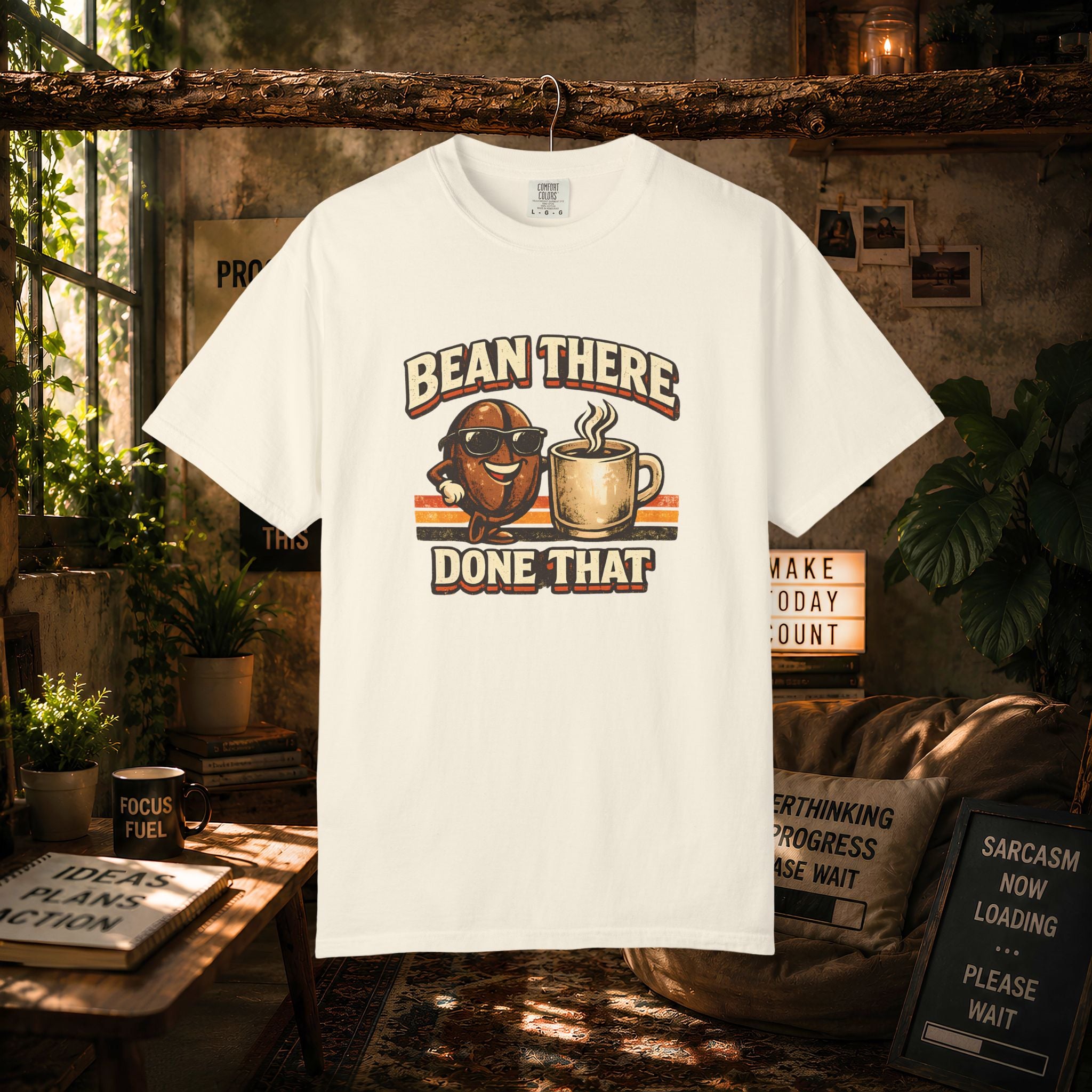 Coffee T-Shirt — "Bean There Done That" Retro Coffee Shirt