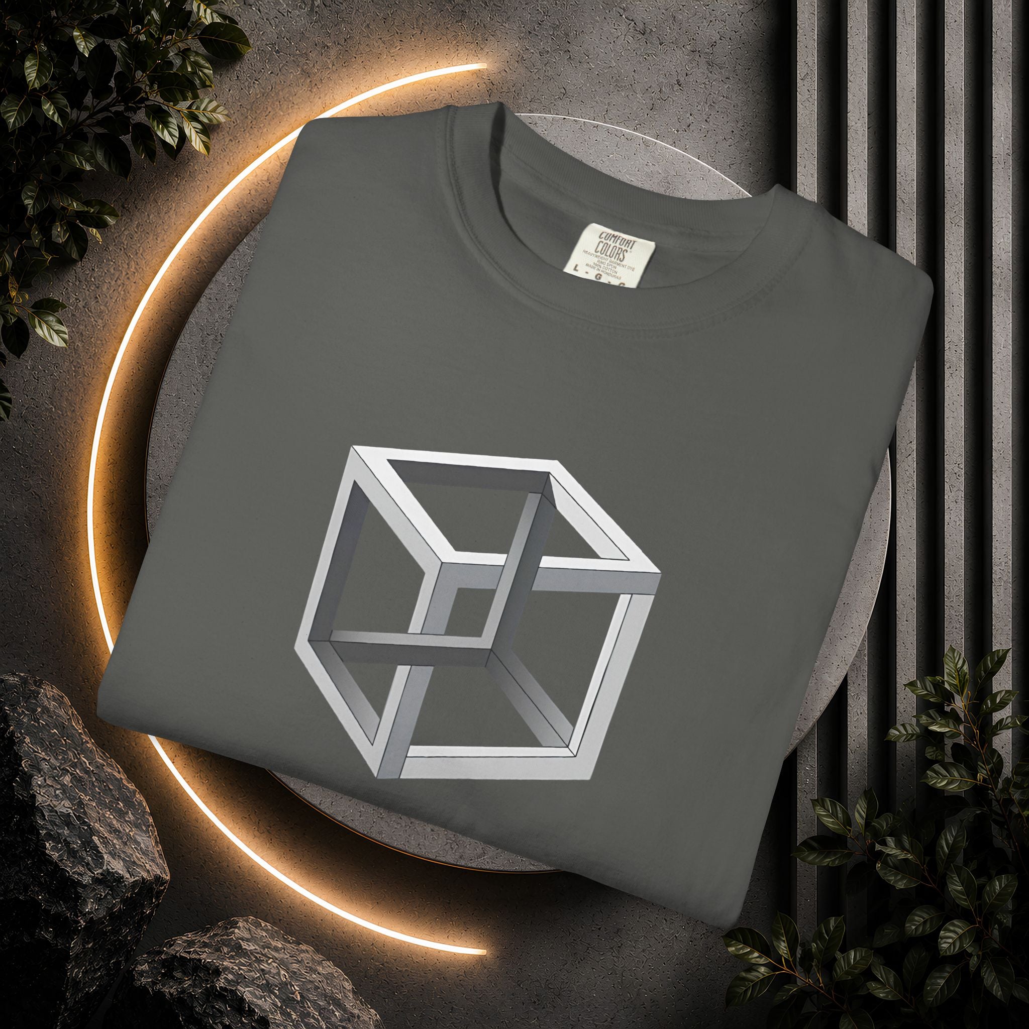 Optical Illusion Cube Depth T-Shirt
