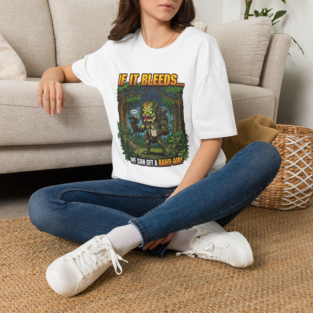 Predator "If It Bleeds" Forest Design T-Shirt | Horror Movie Character