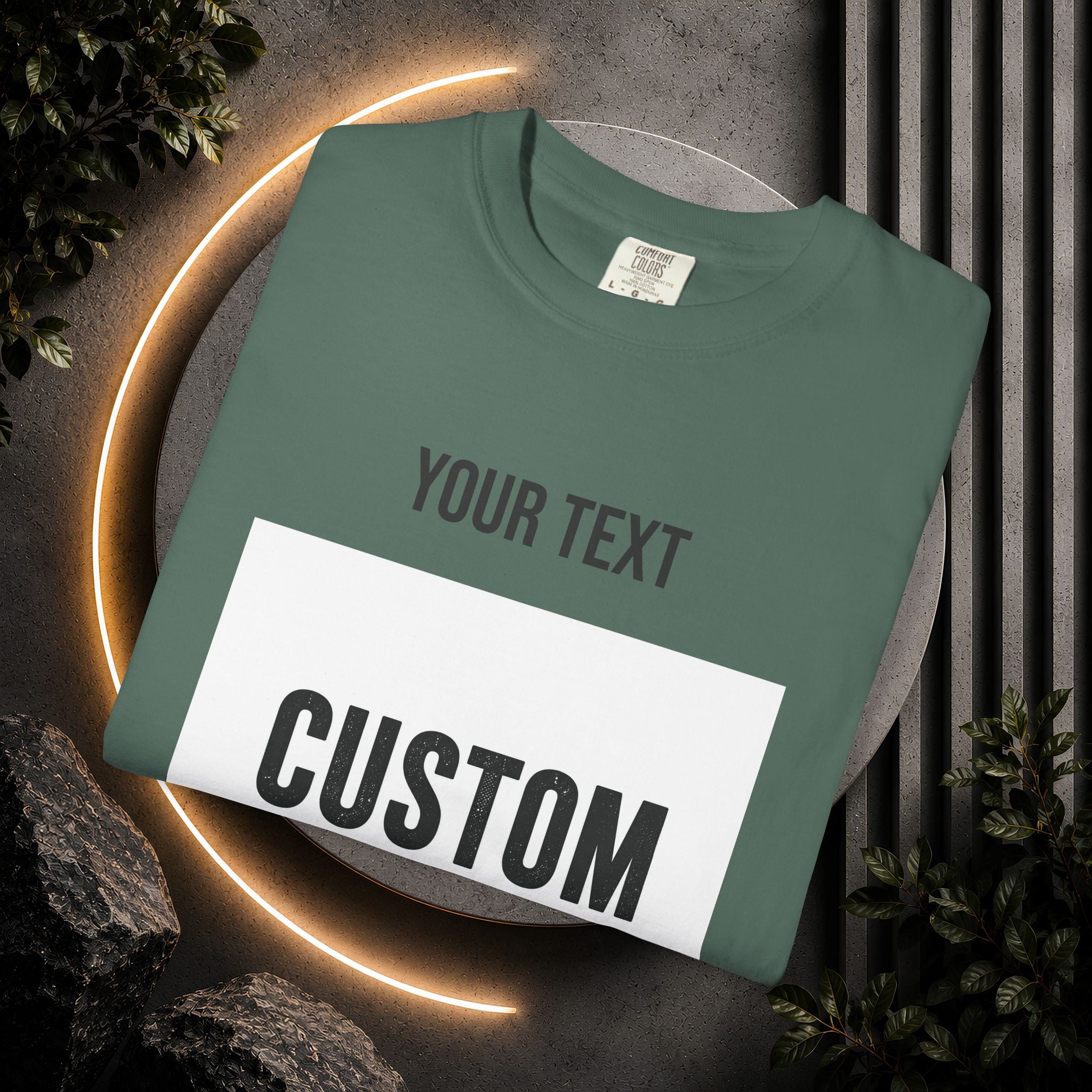 Custom Front Portrait Print T-Shirt — Personalized Text & Image Tee