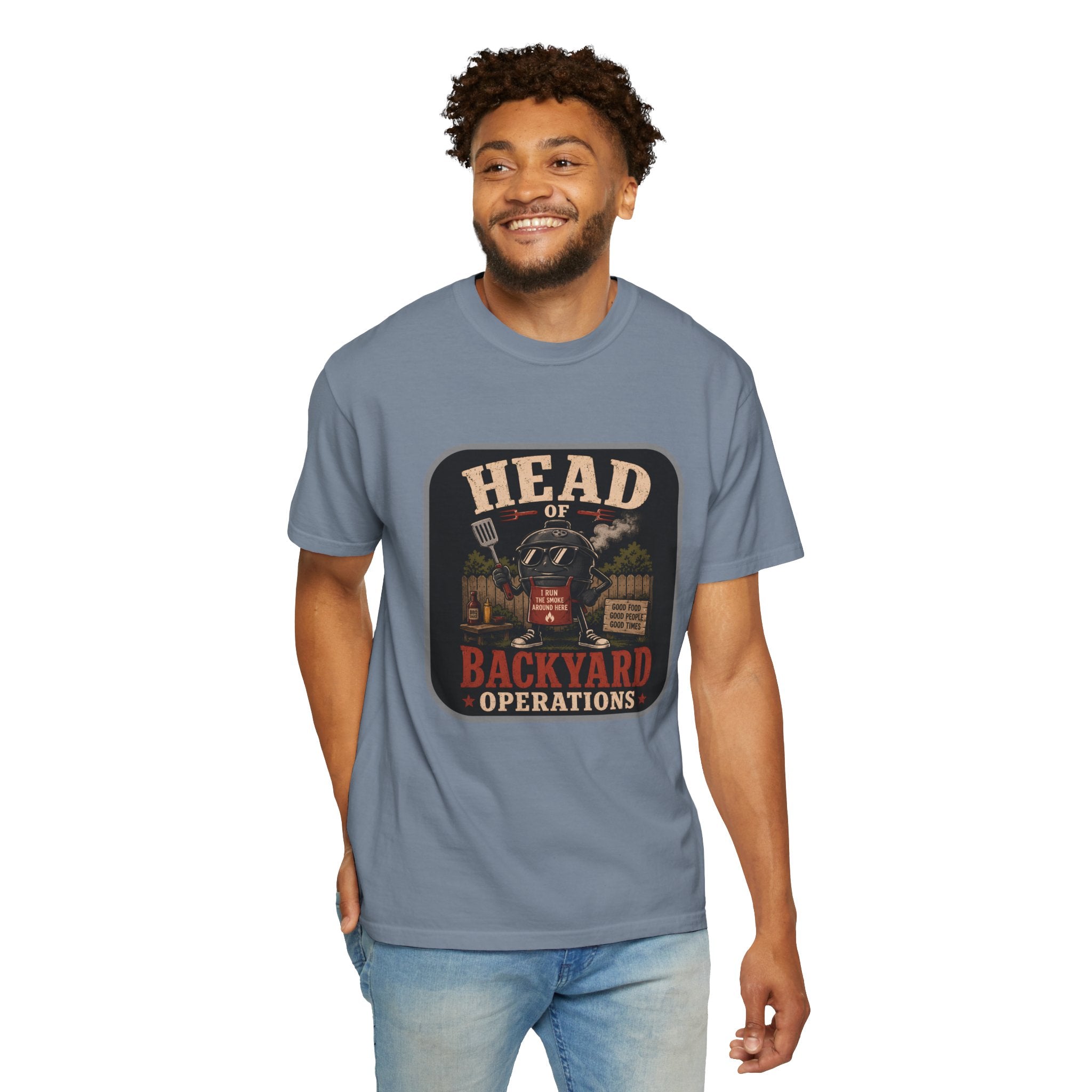 Head of Backyard Operations T-Shirt | BBQ Grill Vintage Graphic