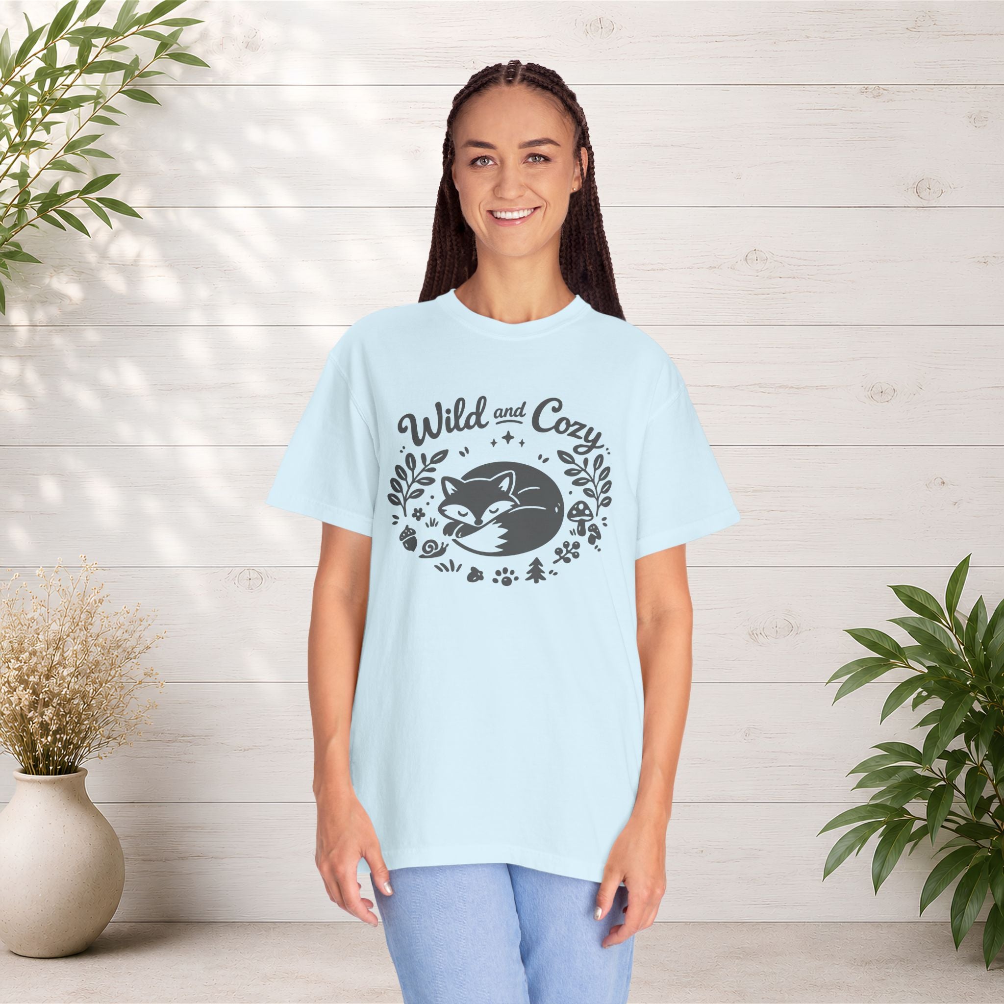 "Wild and Cozy" Fox Graphic T-Shirt