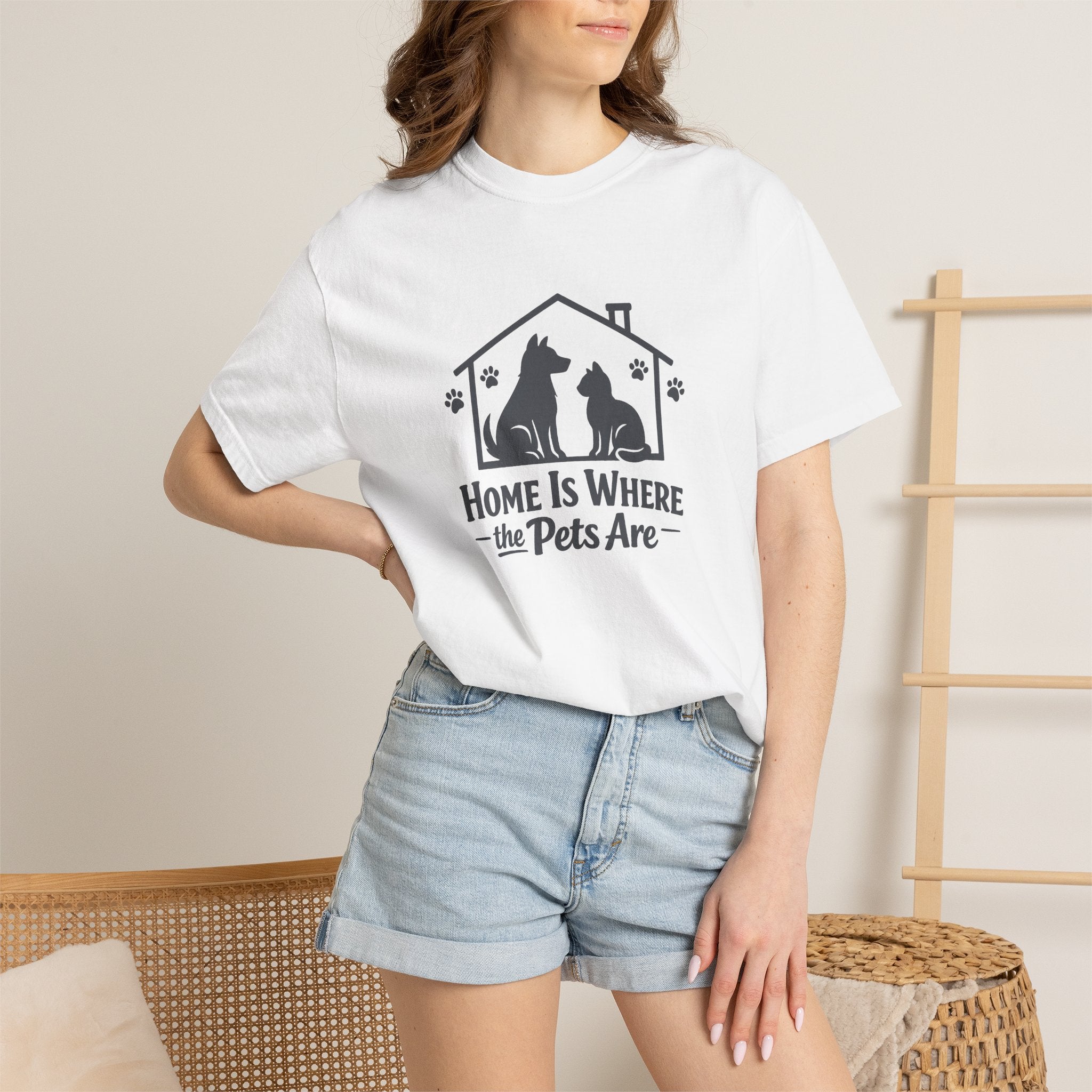 Pet Lover T-Shirt — "Home Is Where the Pets Are" Graphic Tee