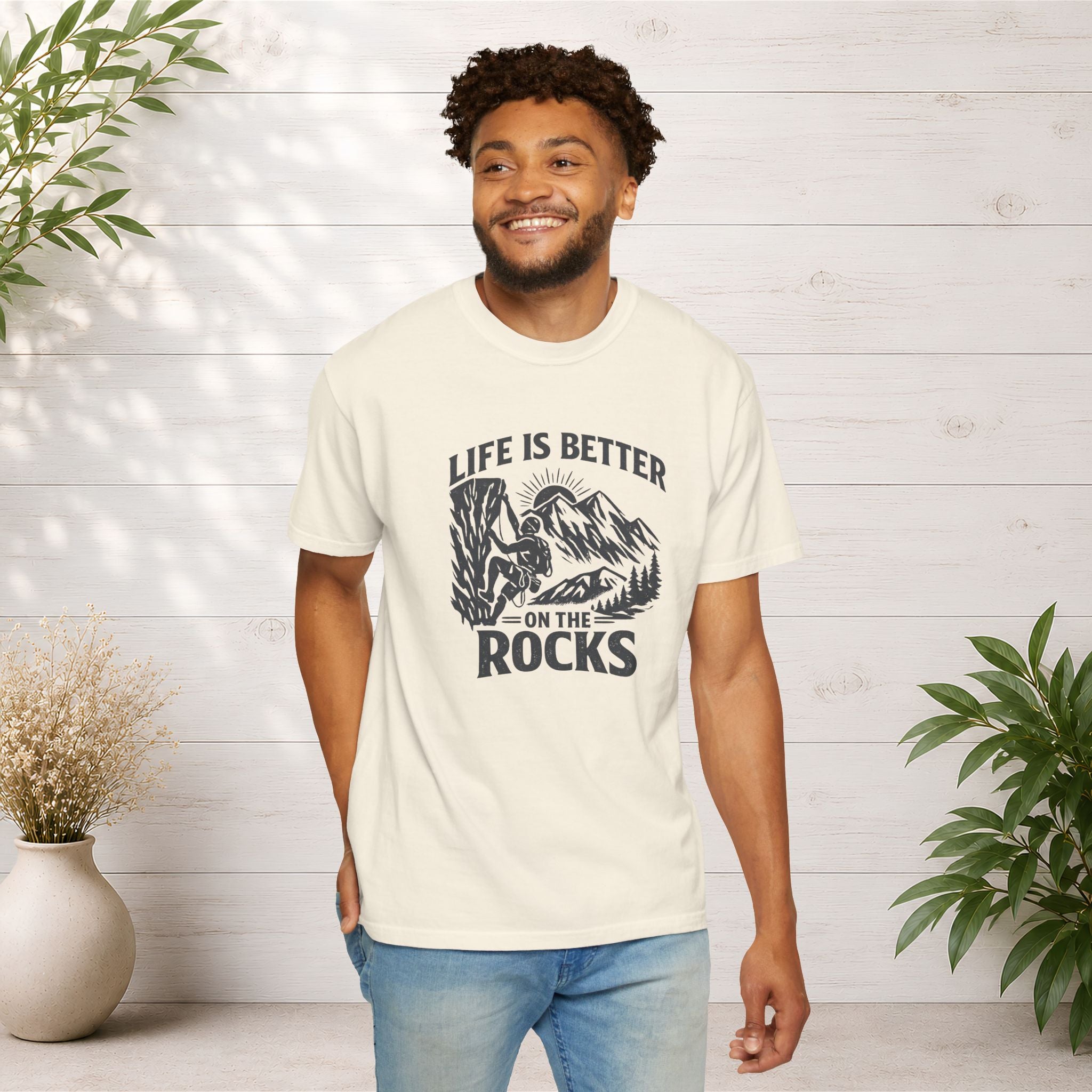 Life Is Better on the Rocks Mountain T-Shirt - Climbing Tee
