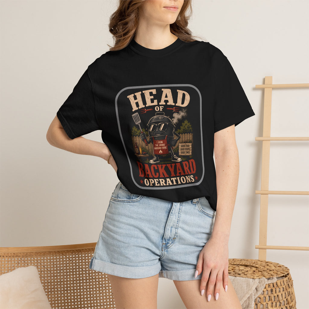 Head of Backyard Operations T-Shirt | BBQ Grill Vintage Graphic