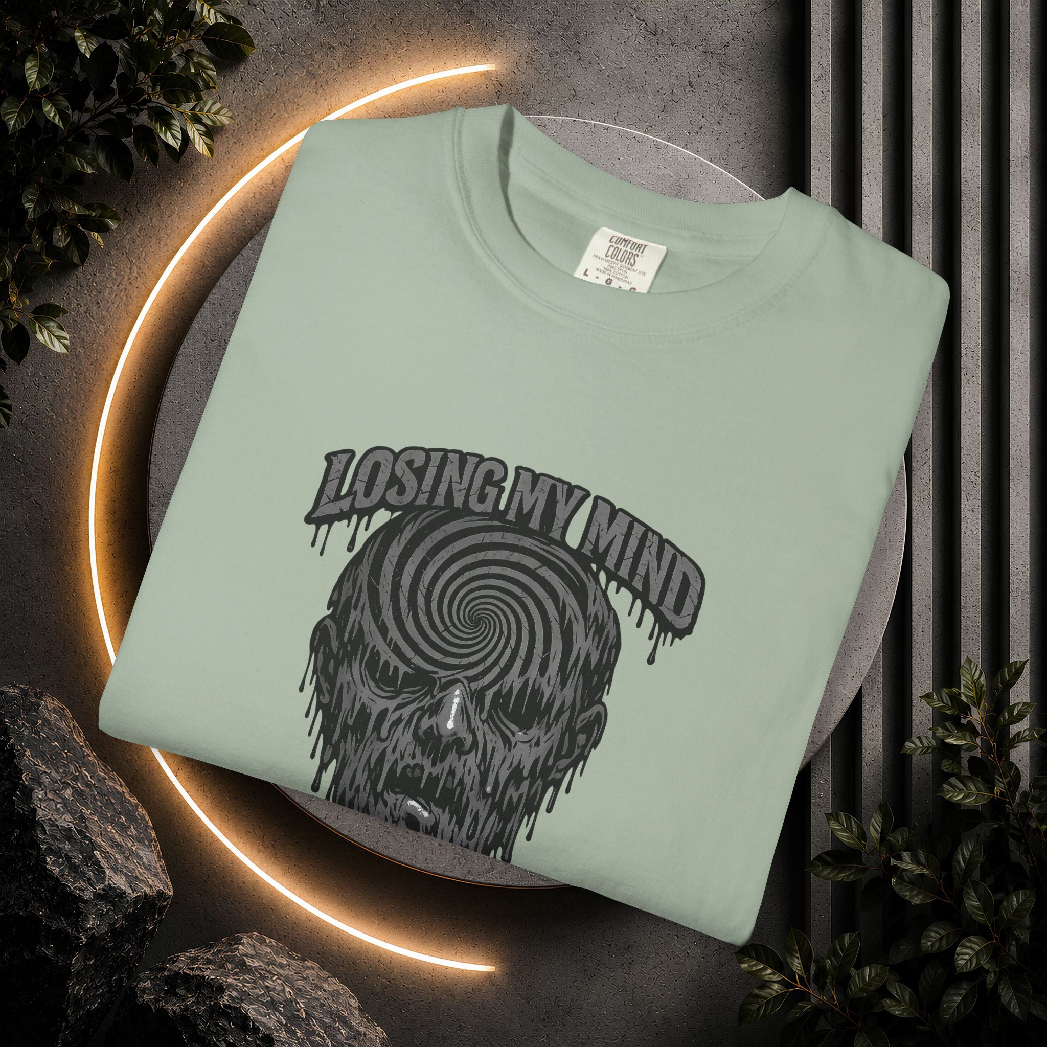 Losing My Mind Skull Tee — Psychedelic Spiral Graphic T-Shirt