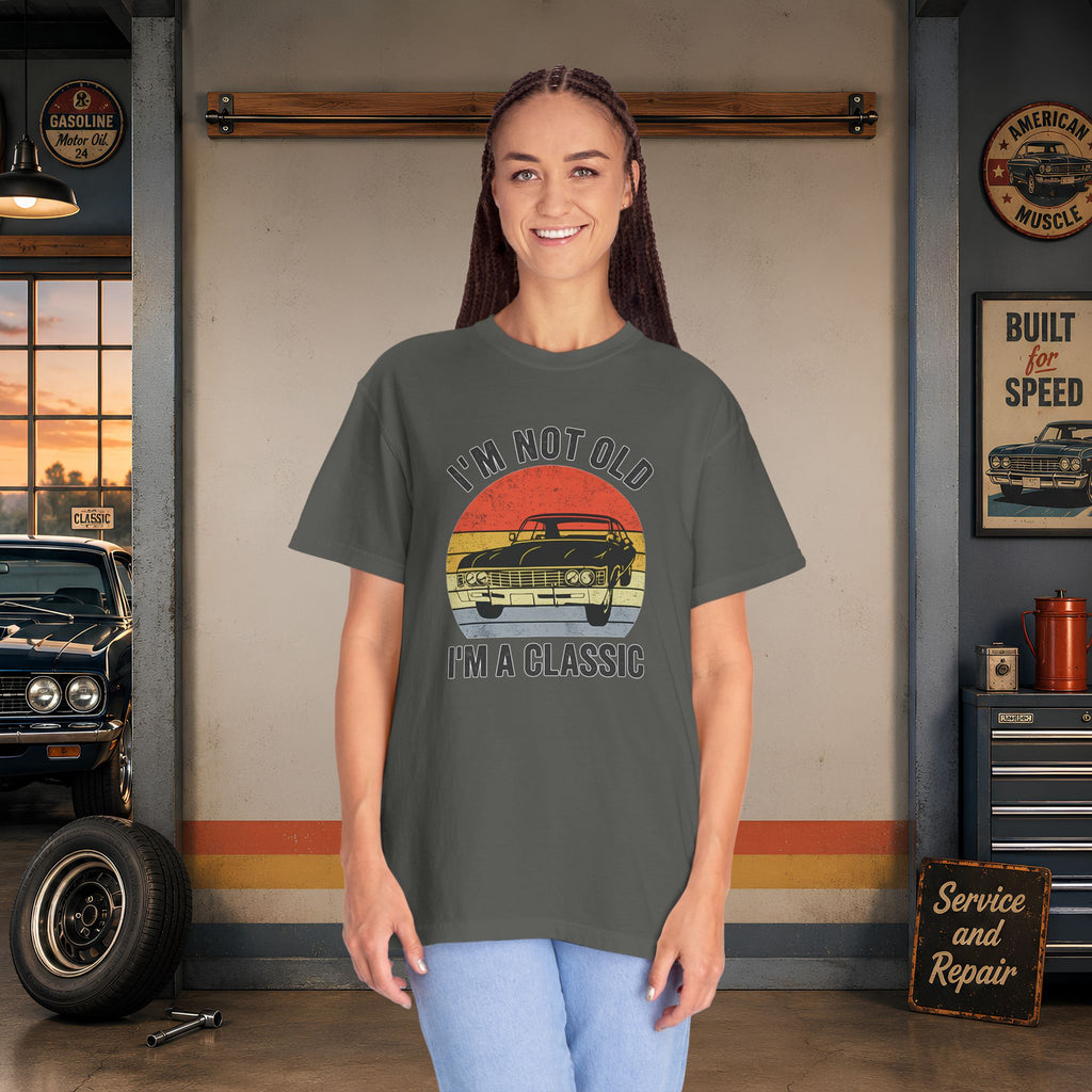 Classic Car T‑Shirt — "I'm Not Old, I'm a Classic" Vintage Auto Tee