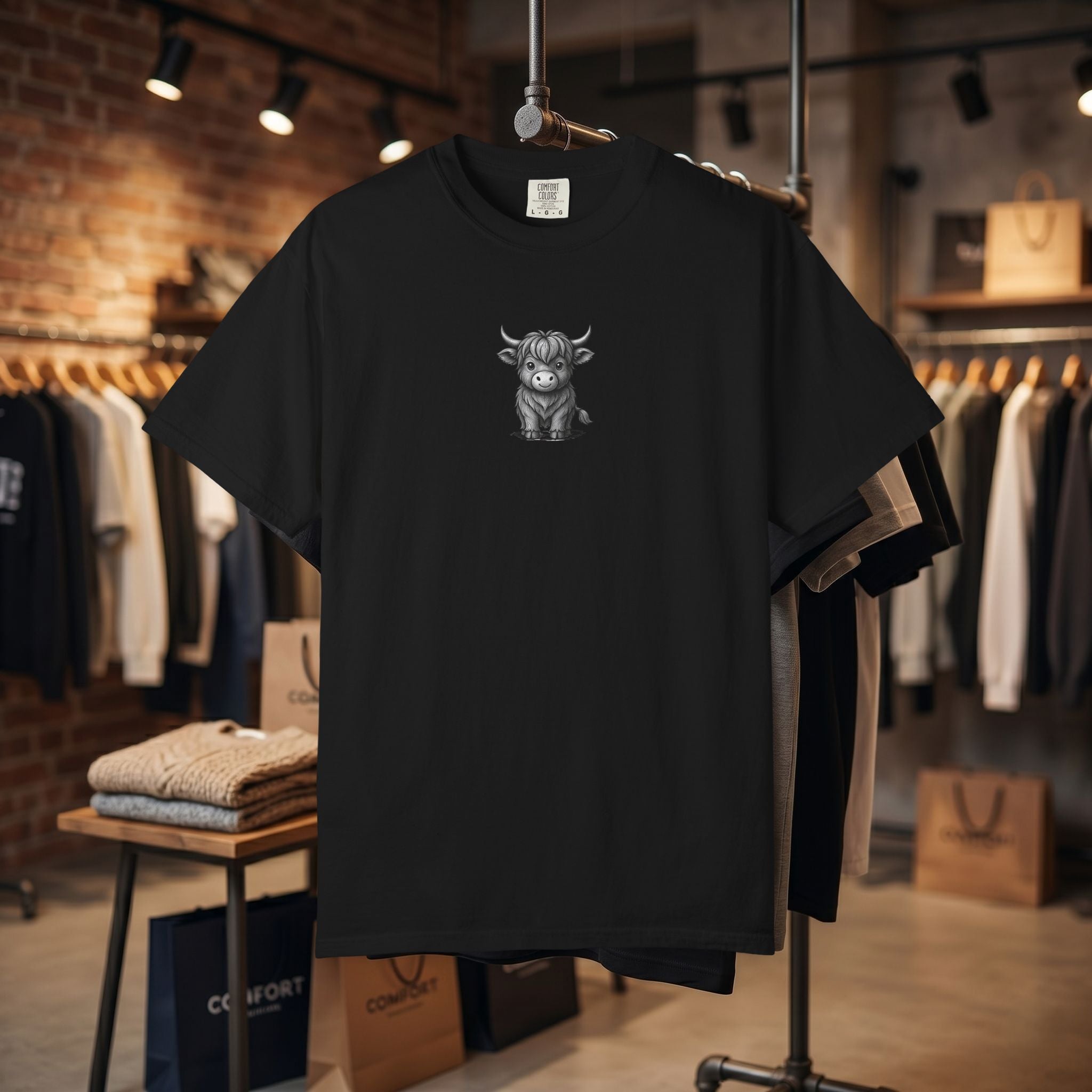 Highland Calf T-Shirt — Cute Scottish Highland Cow Graphic Tee