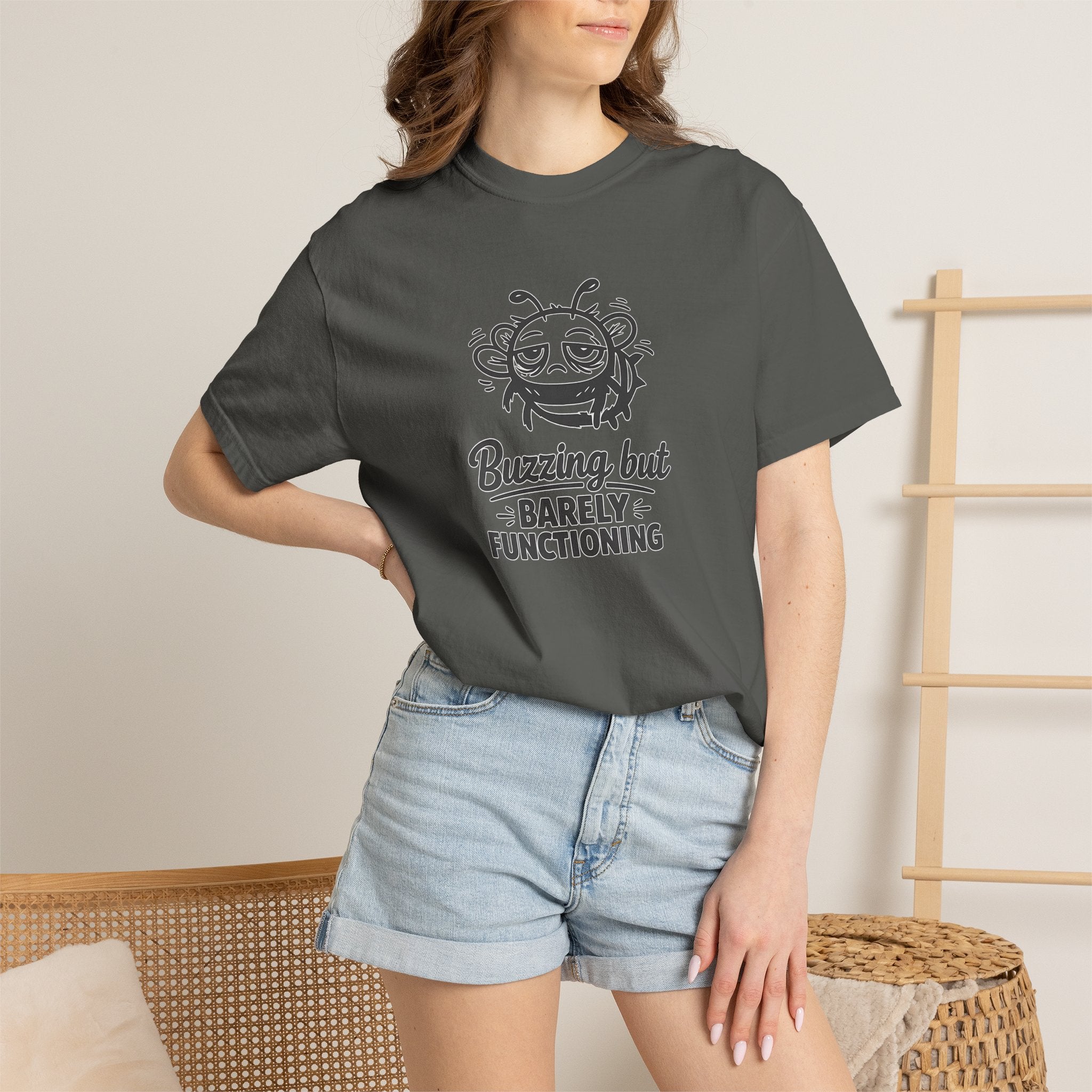 Buzzing But Barely Functioning T-Shirt — Funny Bee Graphic Tee
