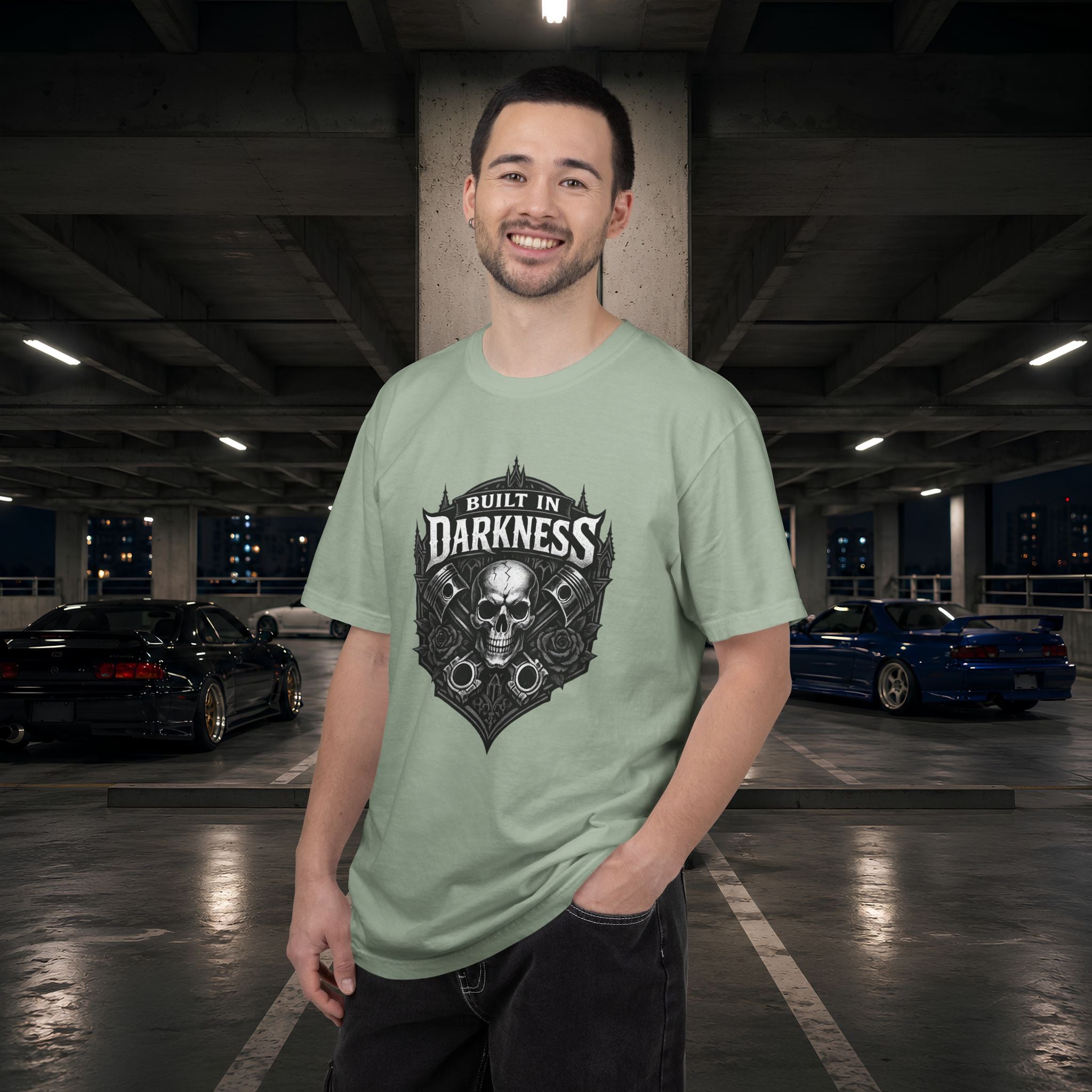 Built in Darkness Skull & Pistons T-Shirt