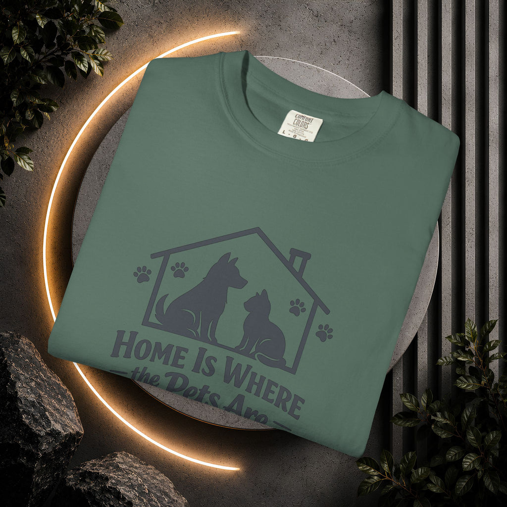 Pet Lover T-Shirt — "Home Is Where the Pets Are" Graphic Tee