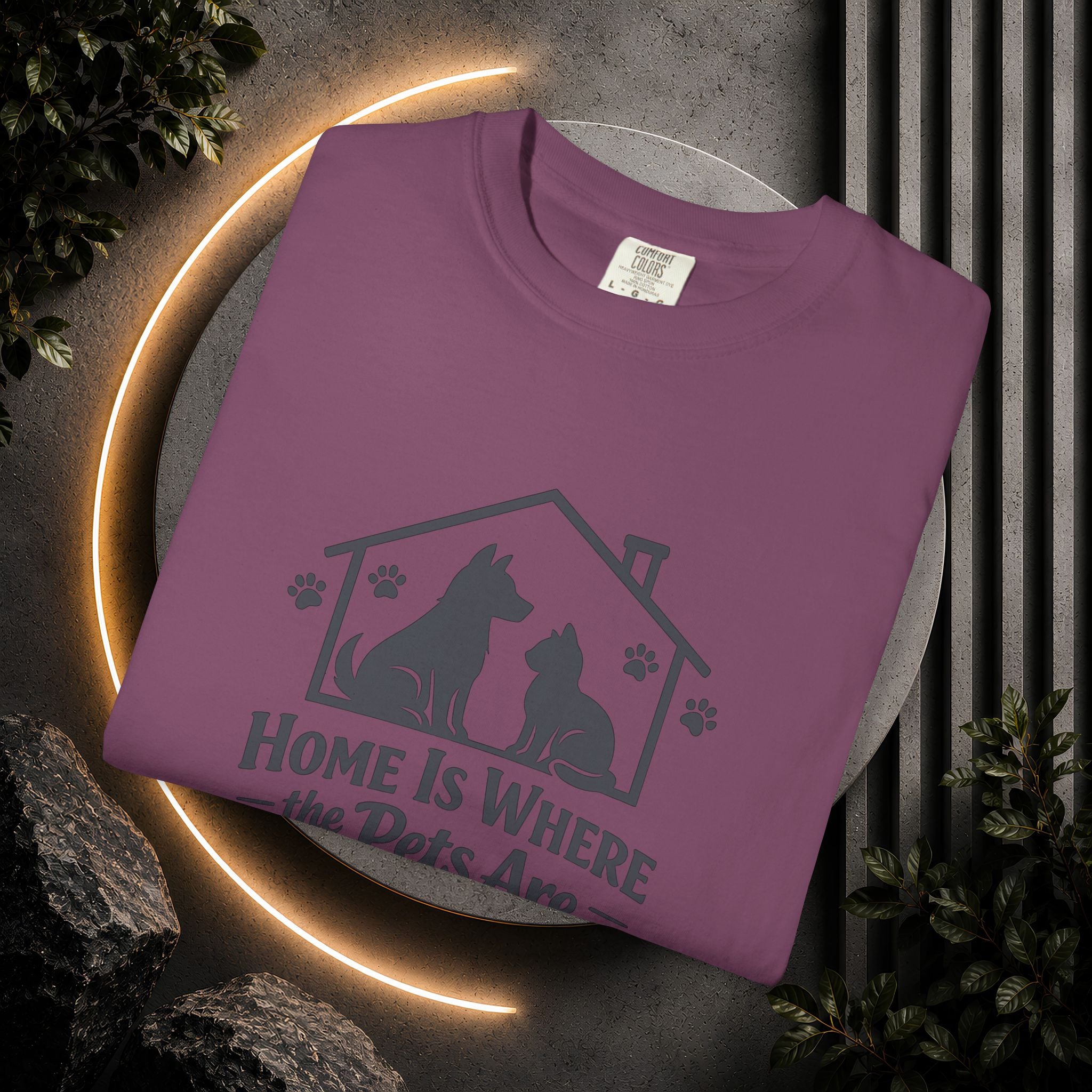 Pet Lover T-Shirt — "Home Is Where the Pets Are" Graphic Tee