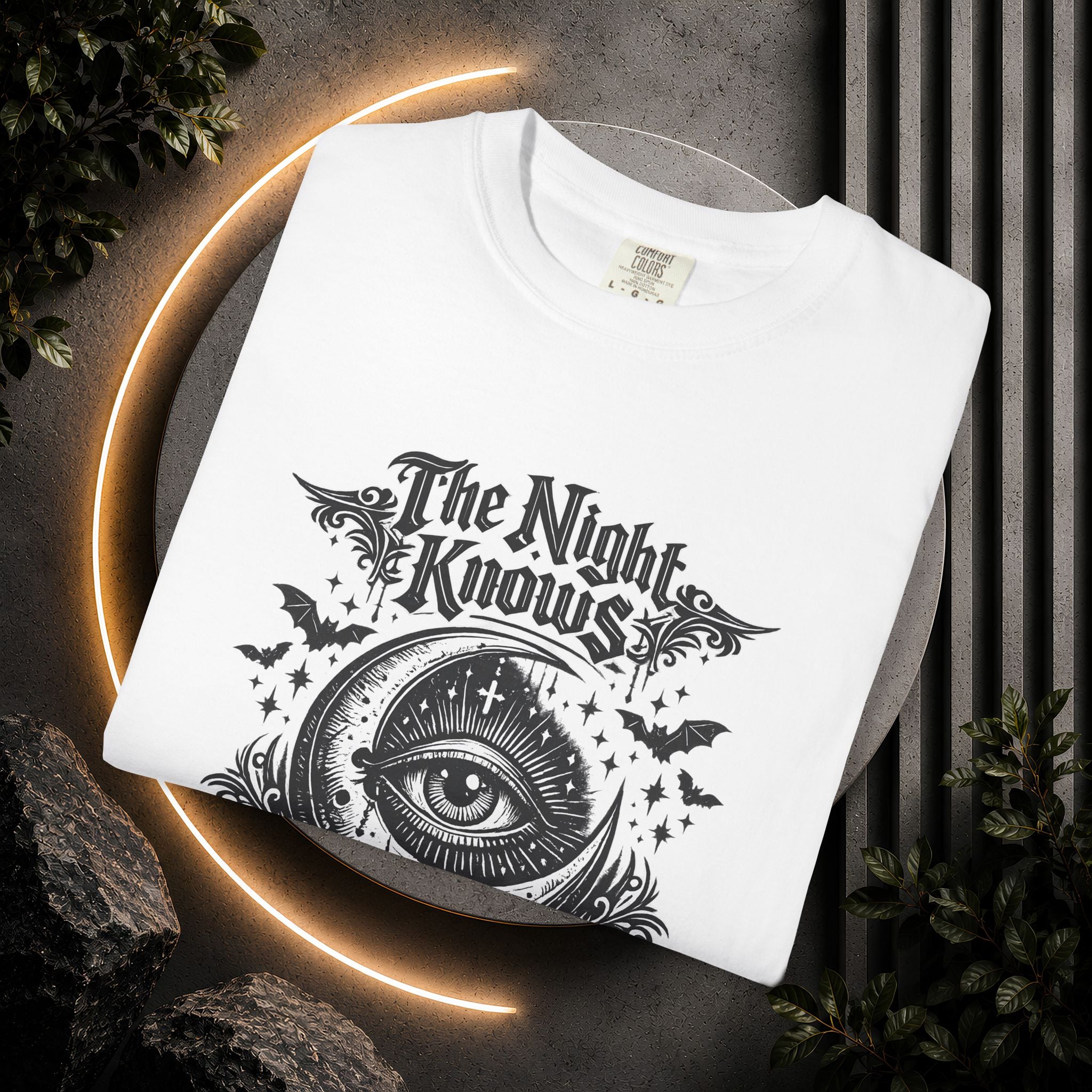 The Night Knows Eye T-Shirt — Mystical Gothic Graphic Tee