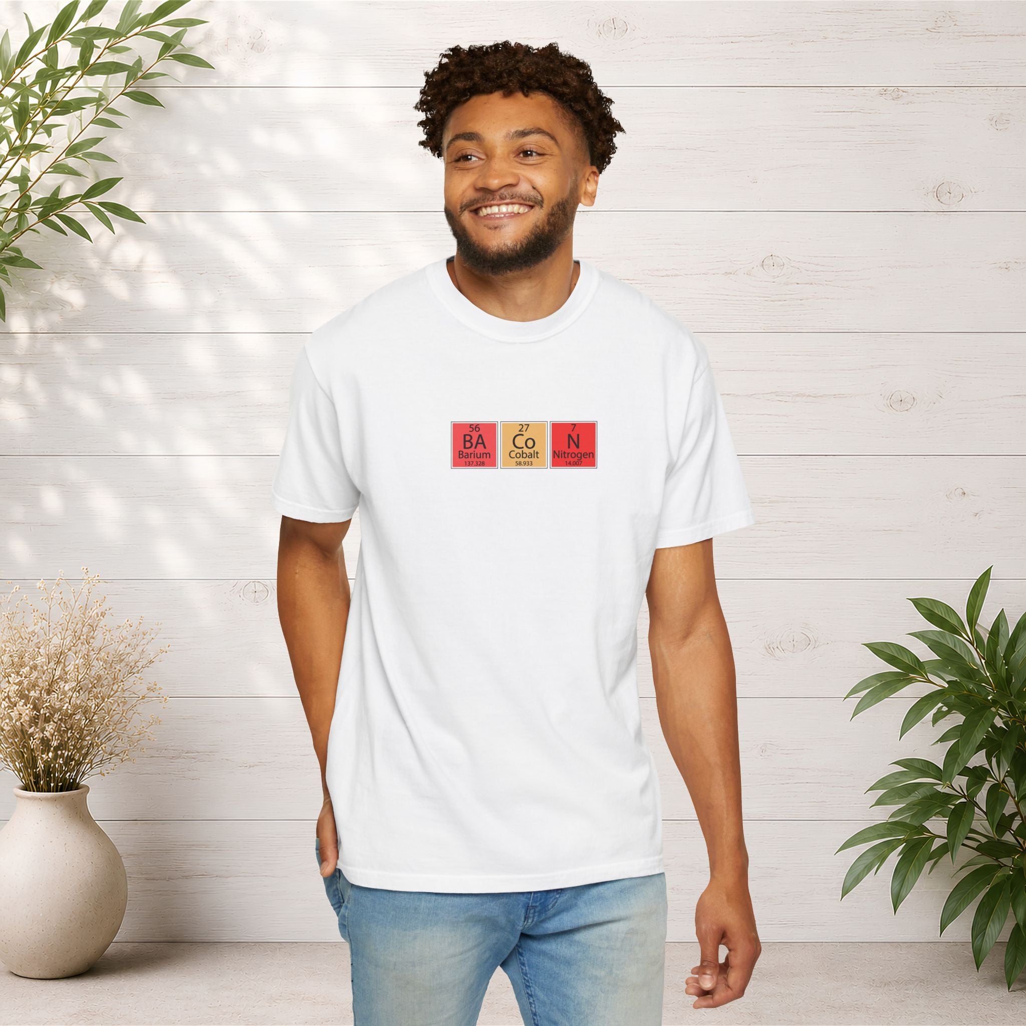 Bacon Chemistry T-Shirt — Periodic Table Style Food Graphic Tee