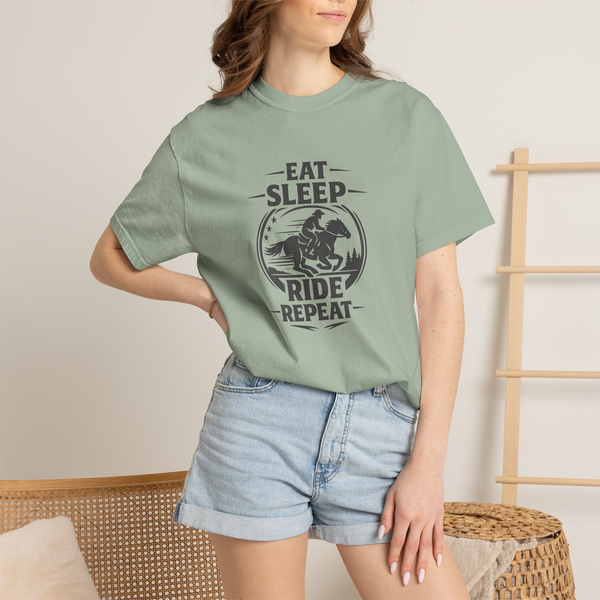 Eat Sleep Ride Repeat T-Shirt — Horse Rider Graphic Tee