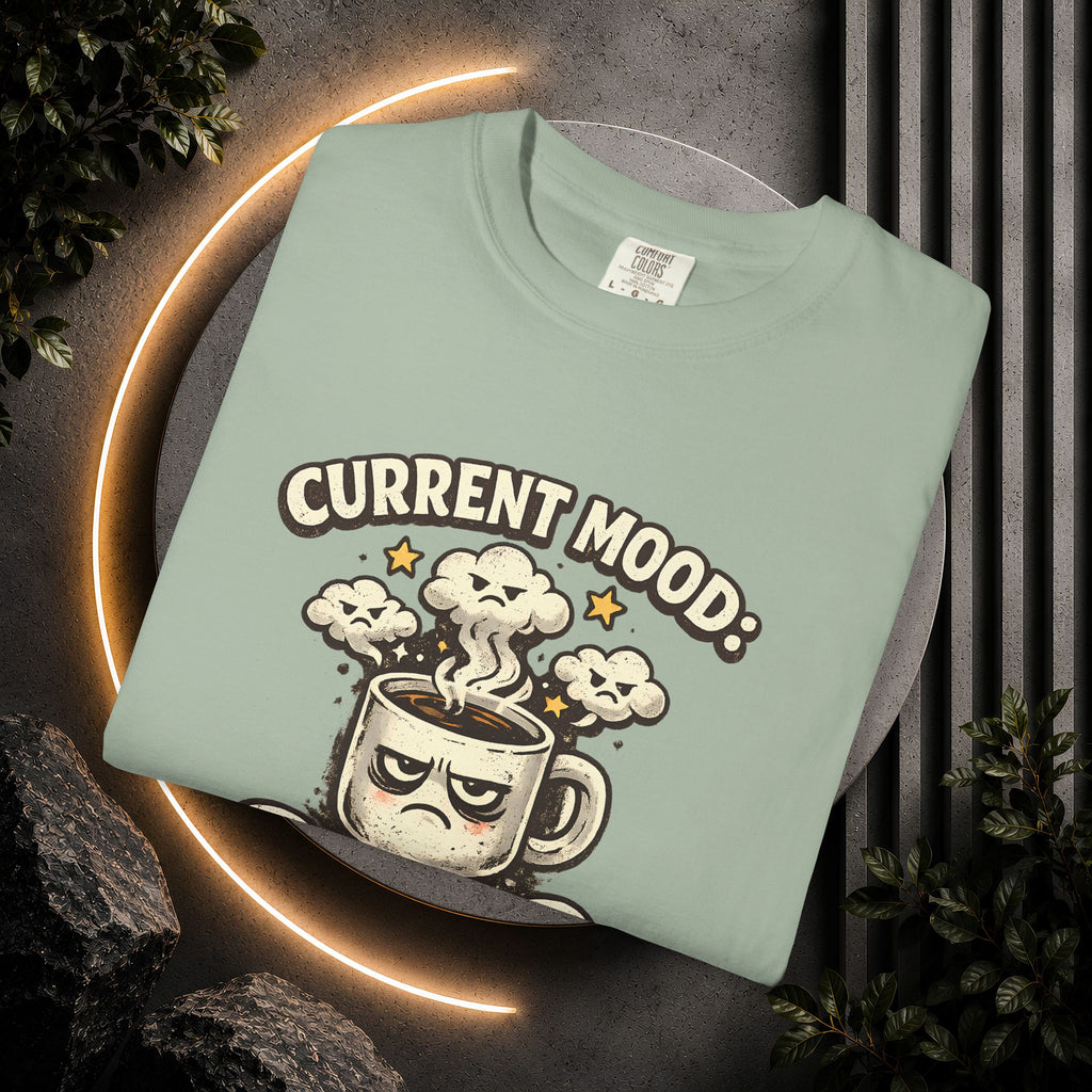 Coffee T-Shirt — "Current Mood: Brewed" Graphic Tee