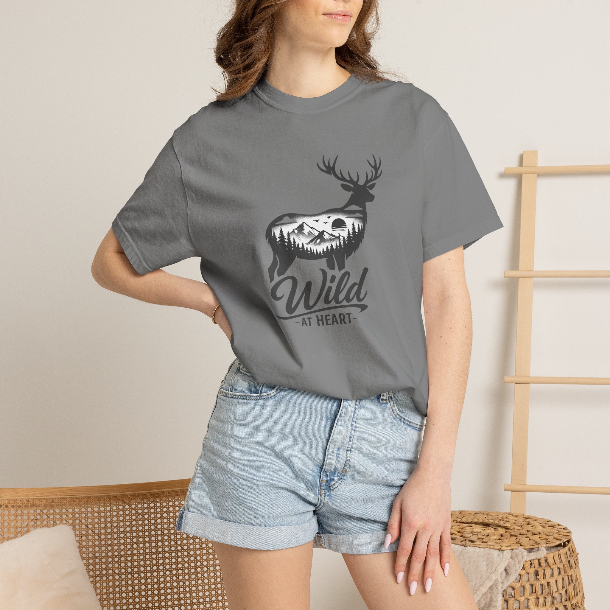 Wild at Heart Deer T-Shirt — Rustic Outdoors Graphic Tee