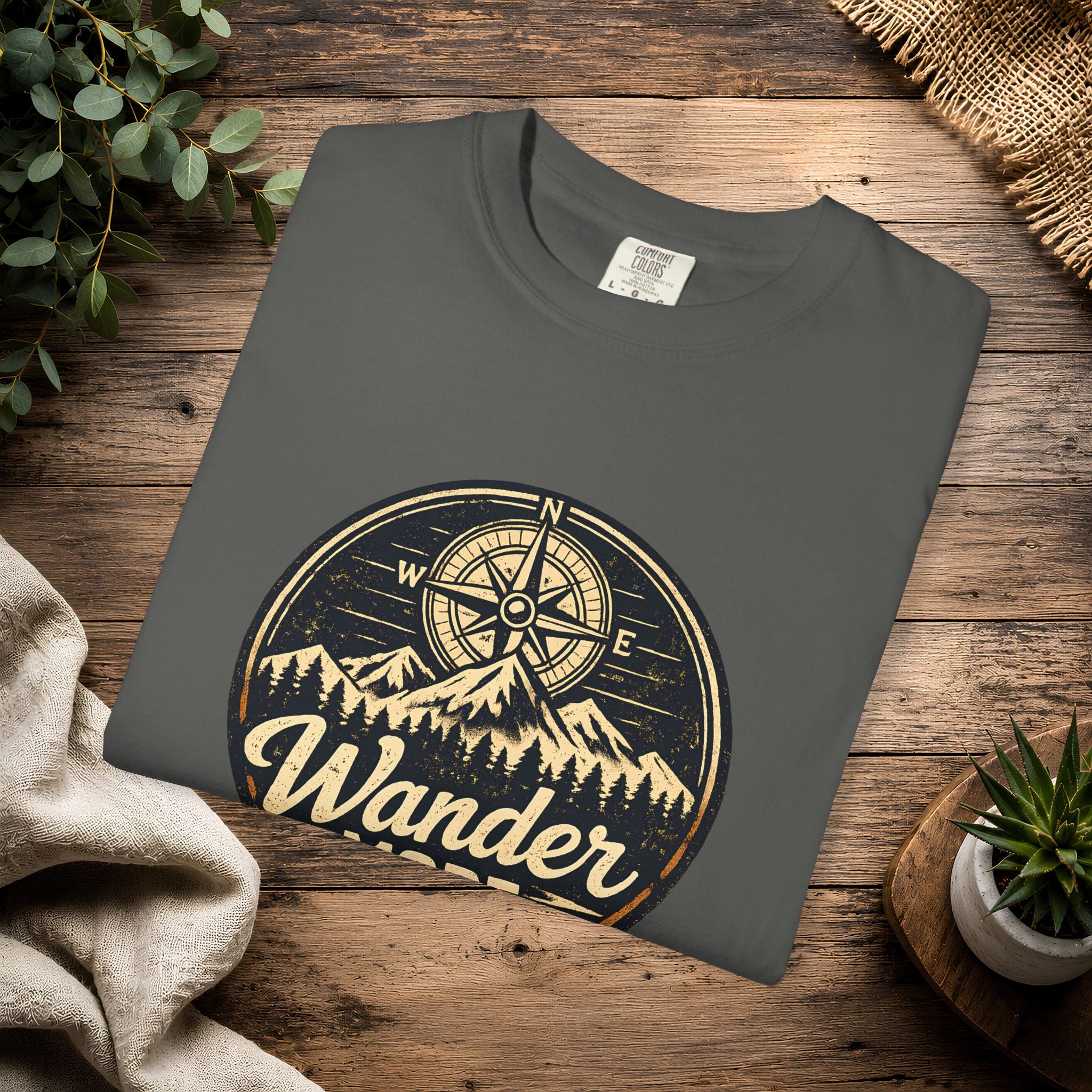 Wander More T-Shirt — Adventure Compass Graphic Tee