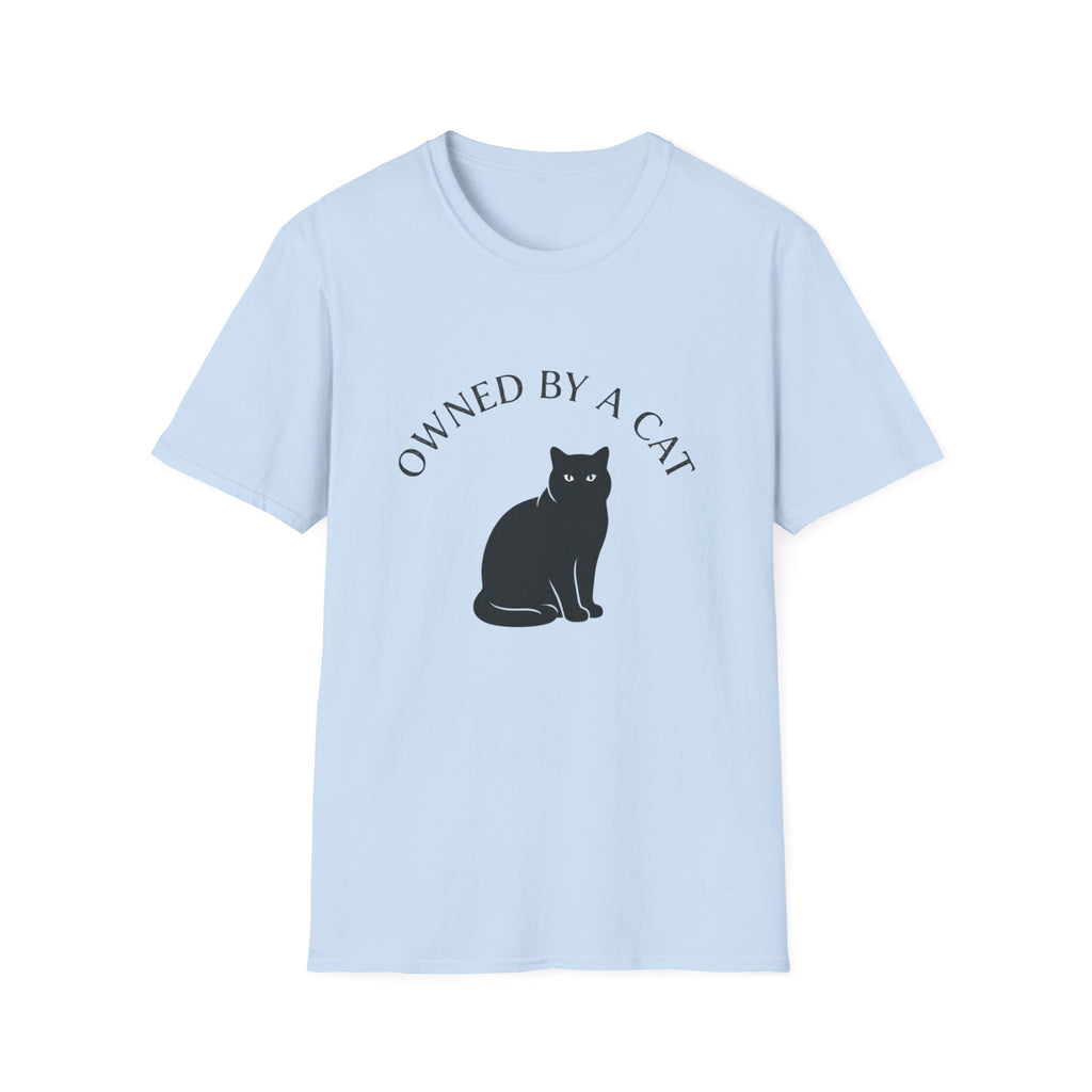 Owned By A Cat T-Shirt | Cat Silhouette Tee, Cat Lover Shirt