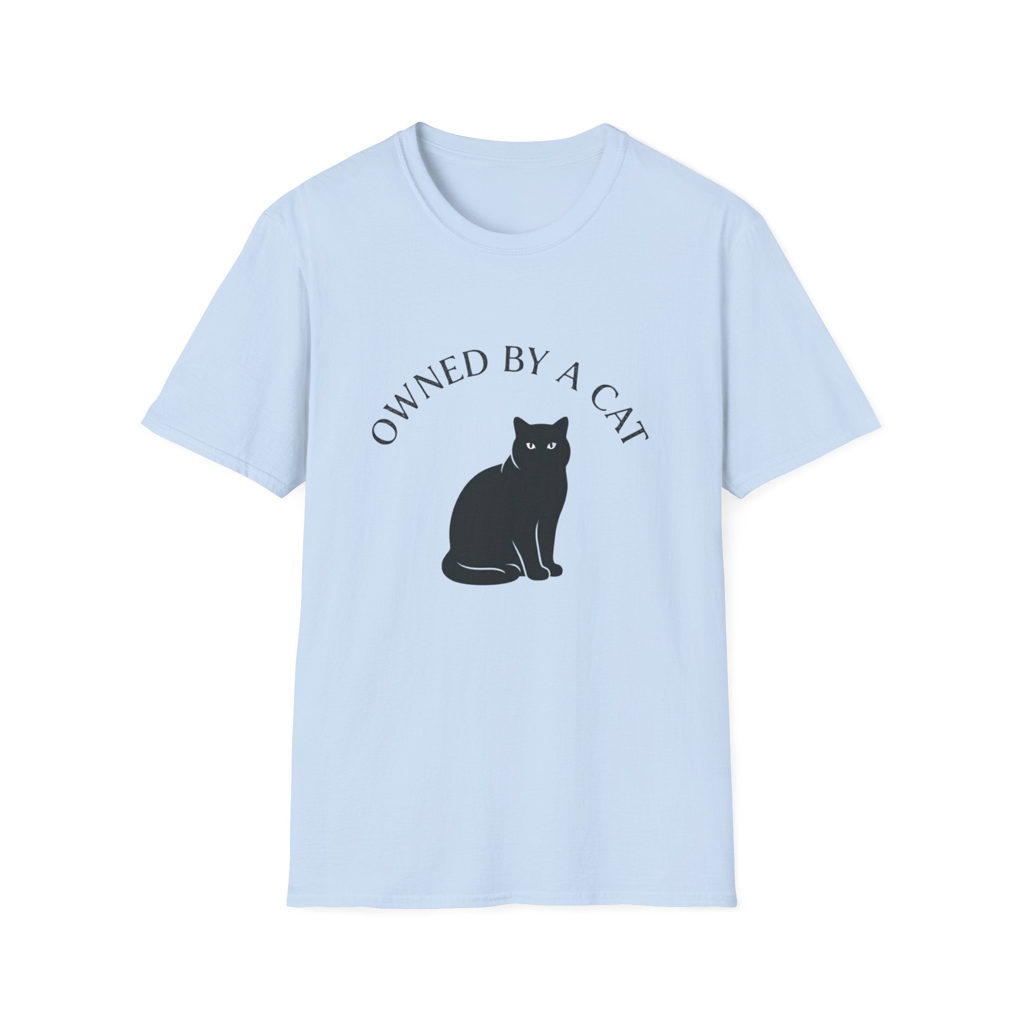 Owned By A Cat T-Shirt | Cat Silhouette Tee, Cat Lover Shirt