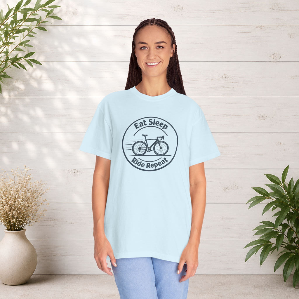 Cycling Tee — "Eat Sleep Ride Repeat" Bike Shirt
