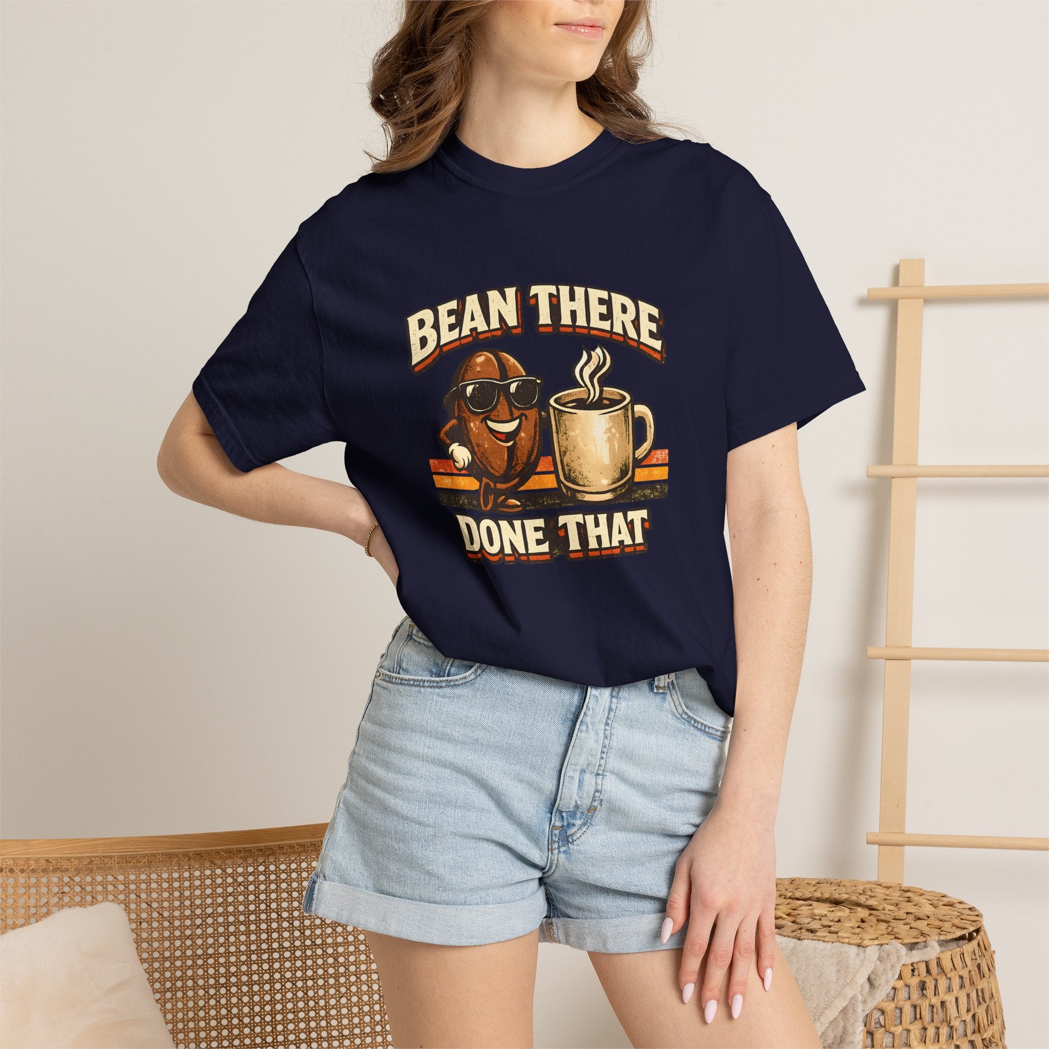 Coffee T-Shirt — "Bean There Done That" Retro Coffee Shirt