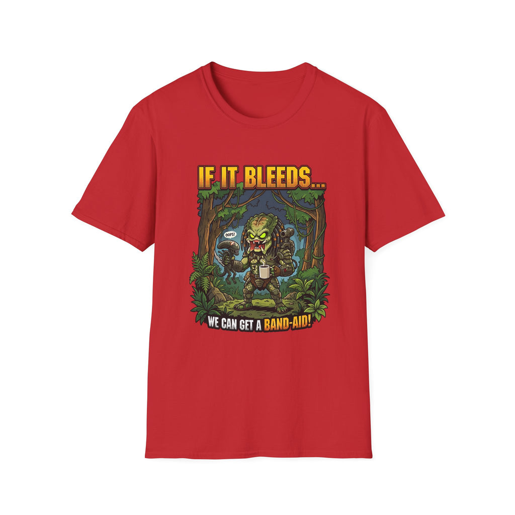 Predator "If It Bleeds" Forest Design T-Shirt | Horror Movie Character