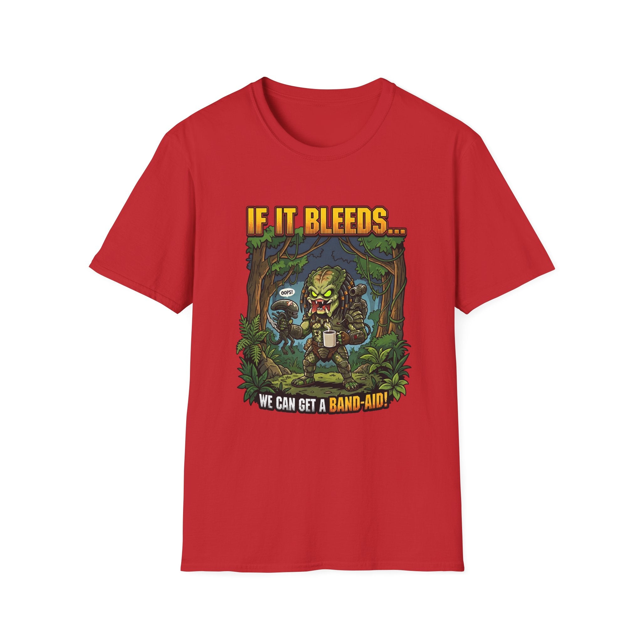 Predator "If It Bleeds" Forest Design T-Shirt | Horror Movie Character
