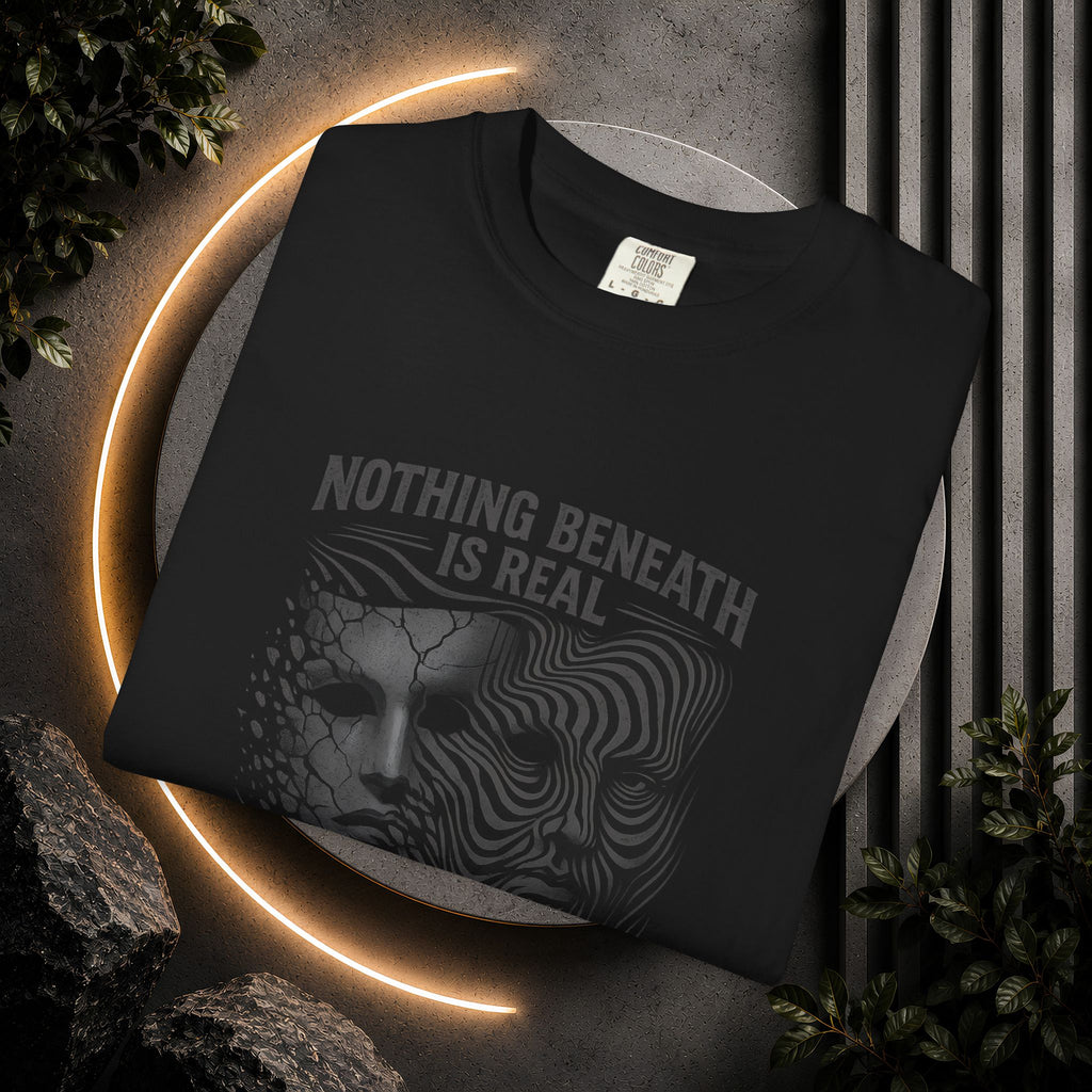 “Nothing Beneath Is Real” Surreal Graphic T-Shirt