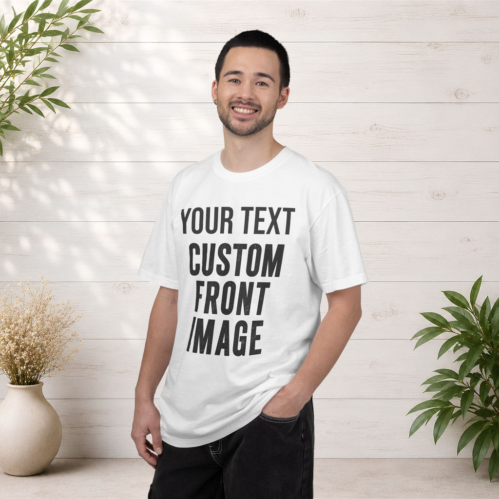 Custom Front Print T-Shirt — Personalized Text & Image Tee