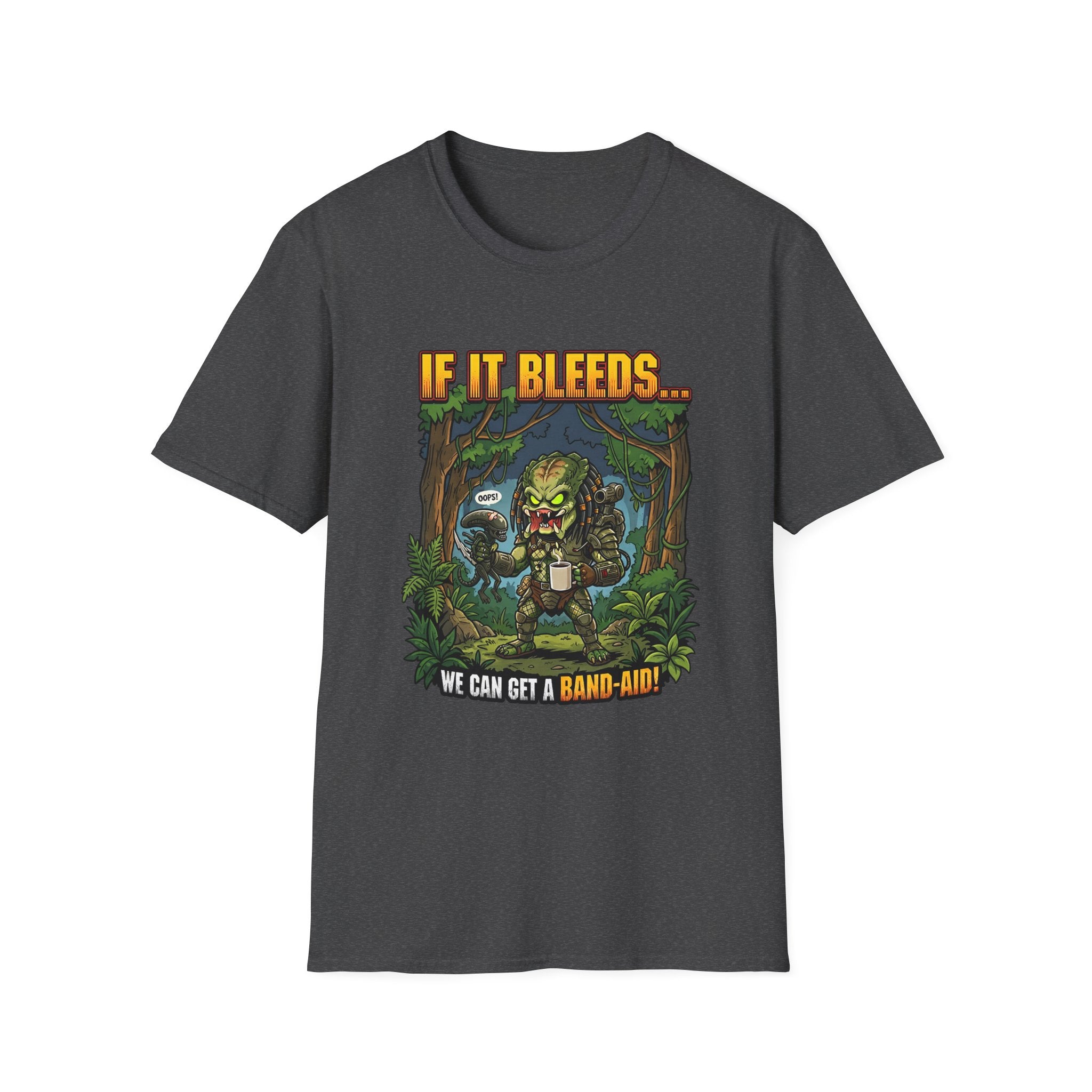 Predator "If It Bleeds" Forest Design T-Shirt | Horror Movie Character
