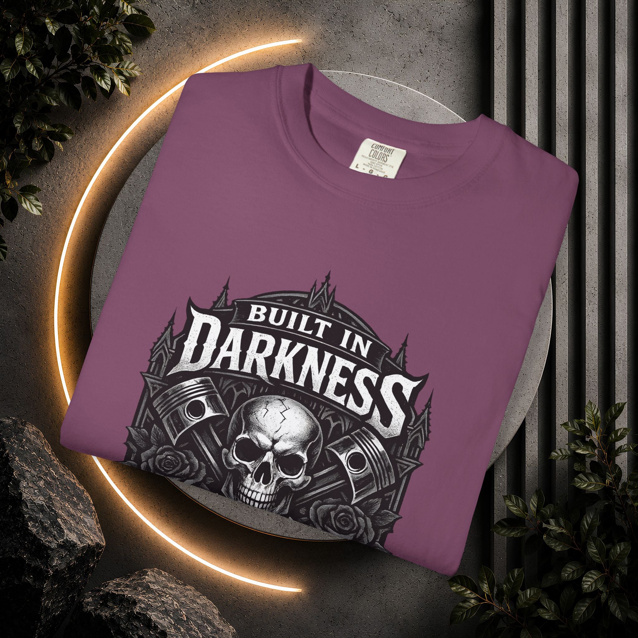 Built in Darkness Skull & Pistons T-Shirt