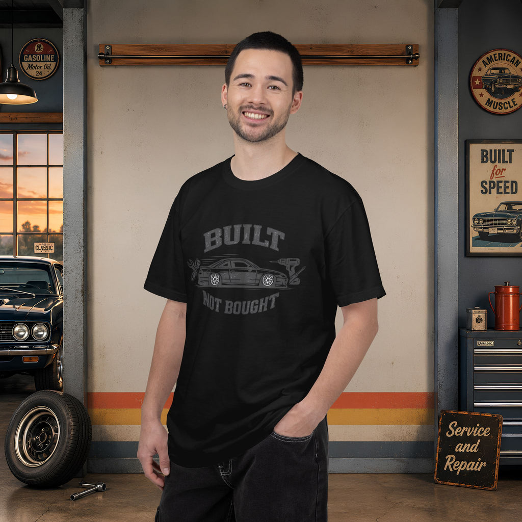 Built Not Bought Car T-Shirt — Automotive Mechanic Tuner Tee