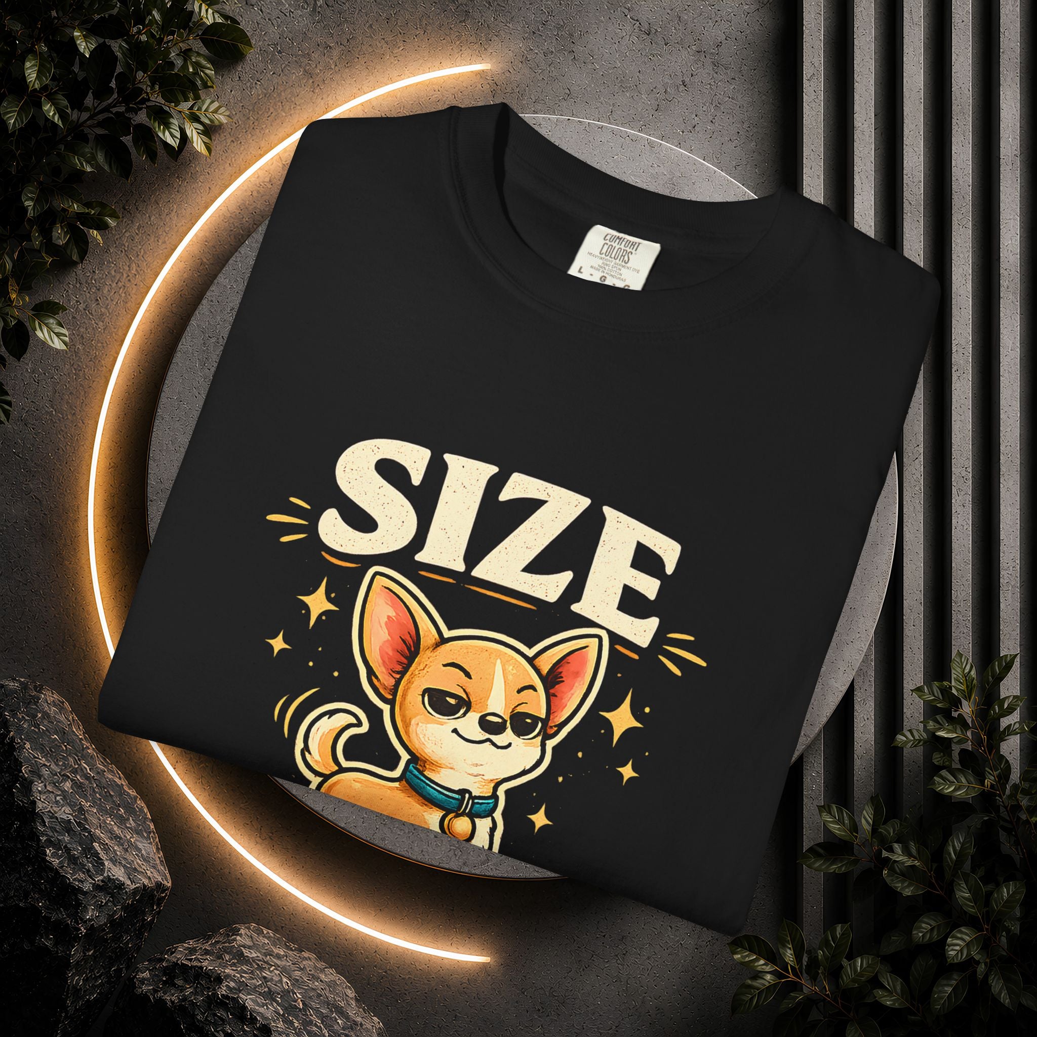 Size Doesnt Matter Chihuahua T-Shirt | Cute Dog Graphic Tee