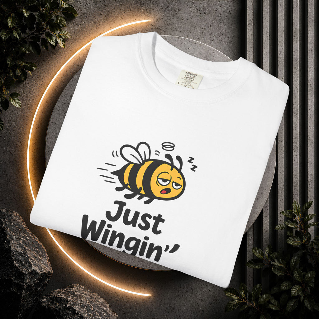 Just Wingin' It Bee T-Shirt — Funny Bee Graphic Tee