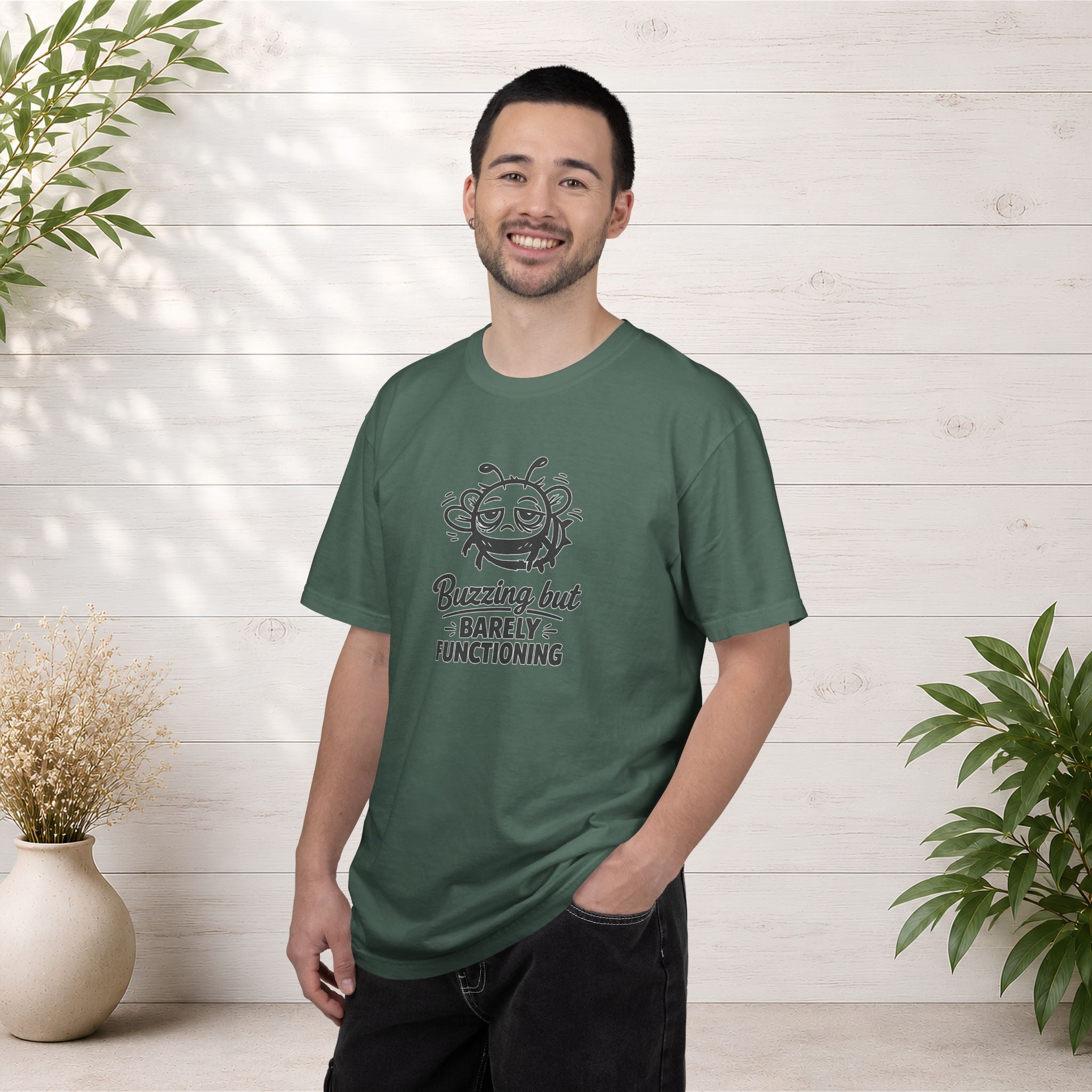 Buzzing But Barely Functioning T-Shirt — Funny Bee Graphic Tee