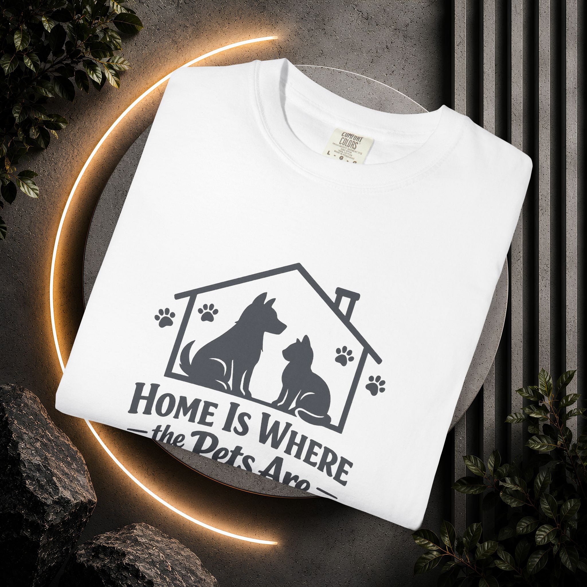 Pet Lover T-Shirt — "Home Is Where the Pets Are" Graphic Tee