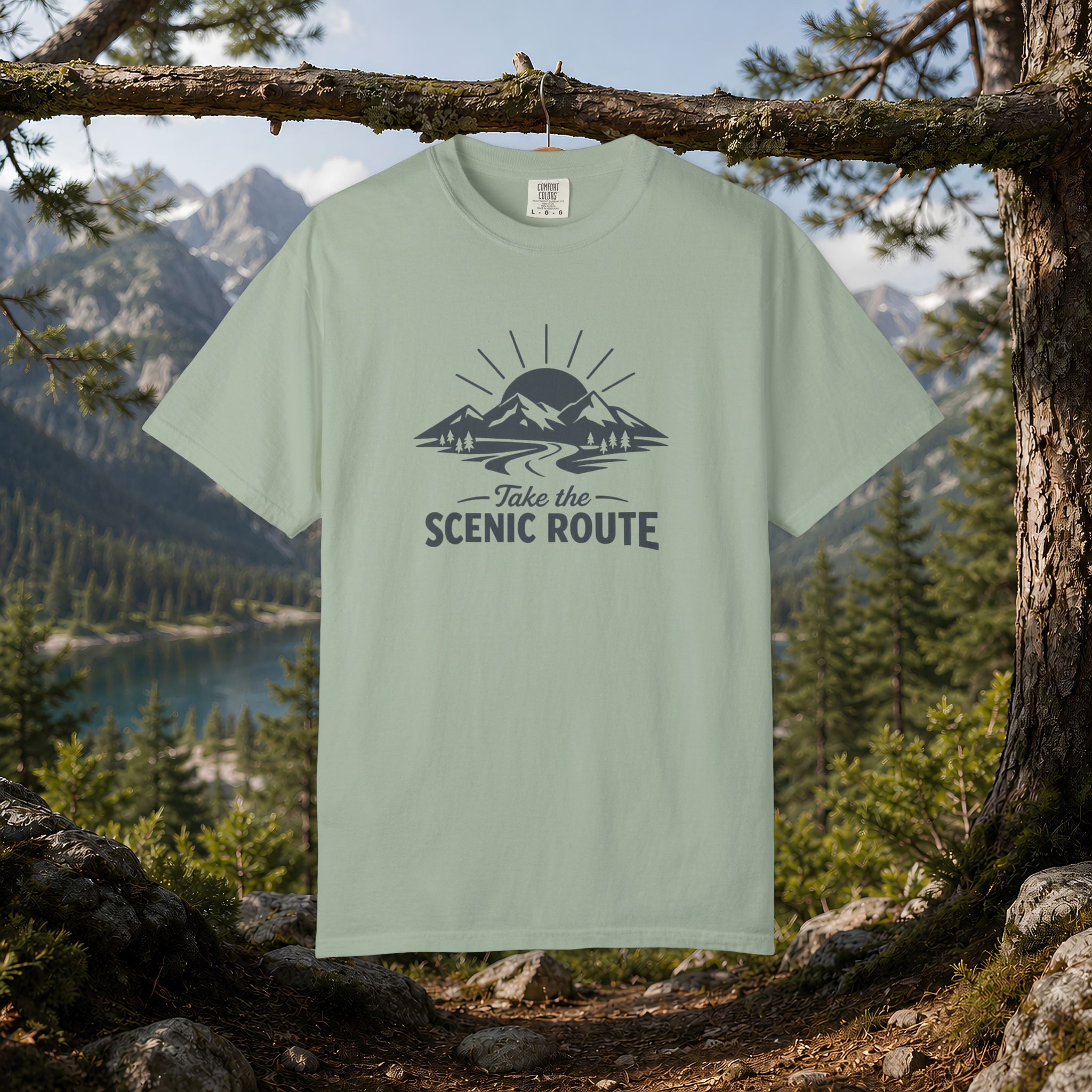 Scenic Route T‑Shirt — Take the Scenic Route Mountain Adventure Tee