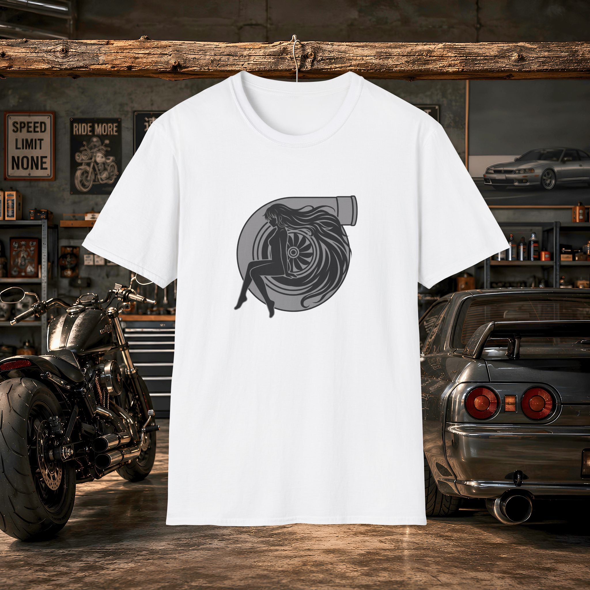 Turbo Heart Girl graphic T-Shirt | Racing Turbo design