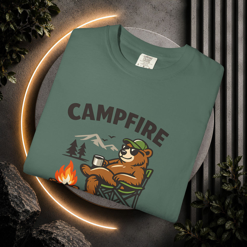 Campfire Supervisor T-Shirt — Funny Bear Camping Tee