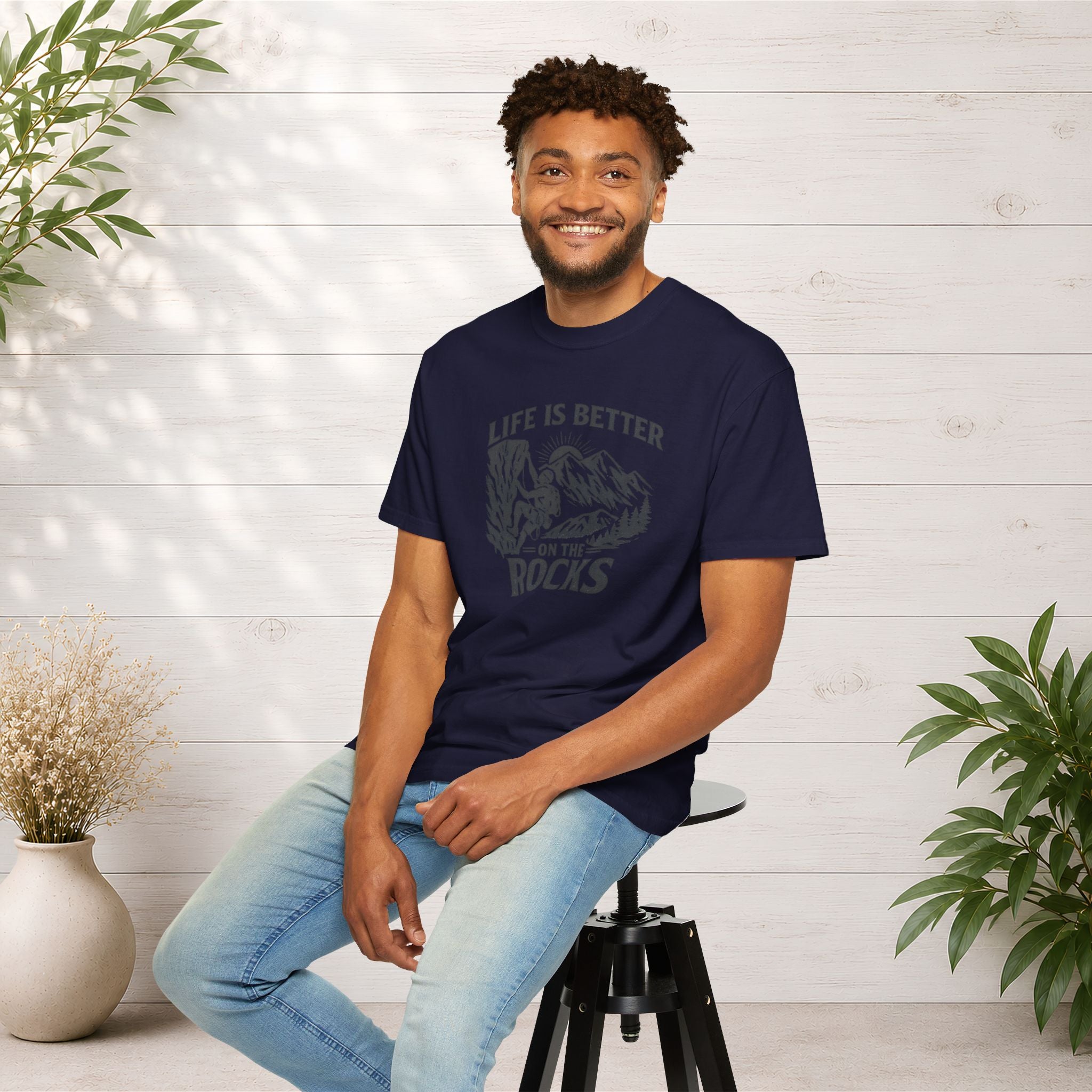 Life Is Better on the Rocks Mountain T-Shirt - Climbing Tee