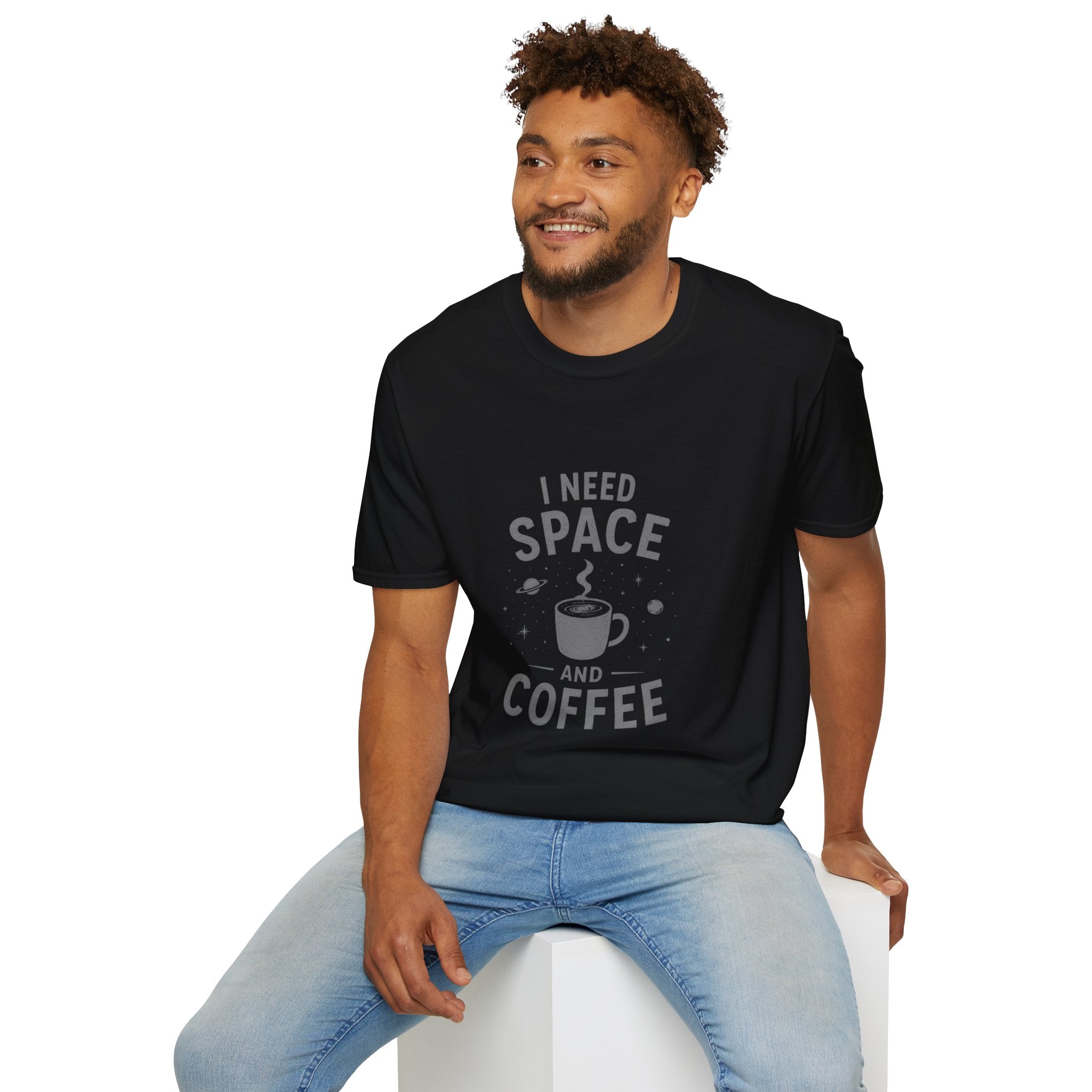 I Need Space and Coffee T-Shirt | Space Coffee Graphic Tee