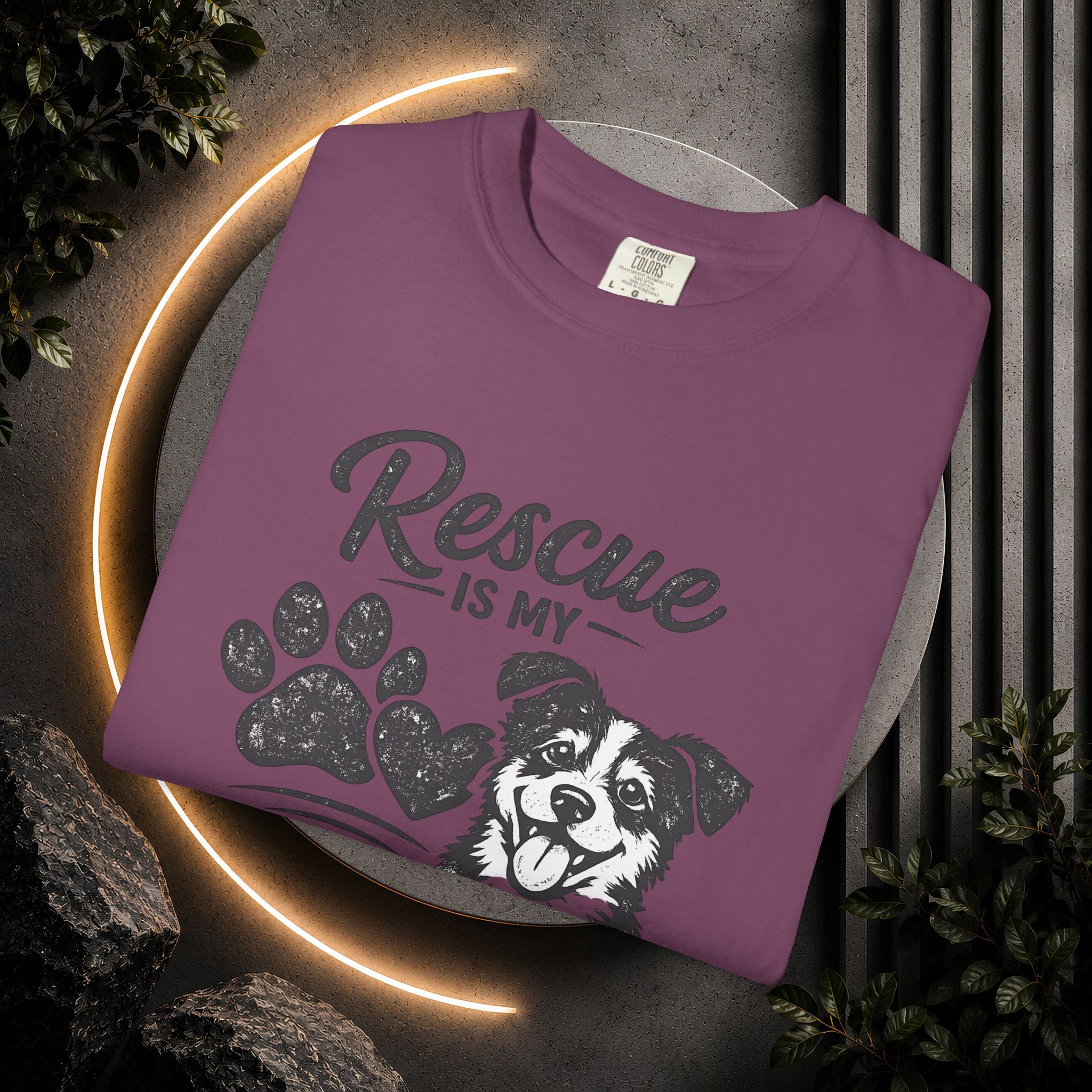 Rescue Is My Favorite Breed T-Shirt — Dog Rescue Paw Print Tee