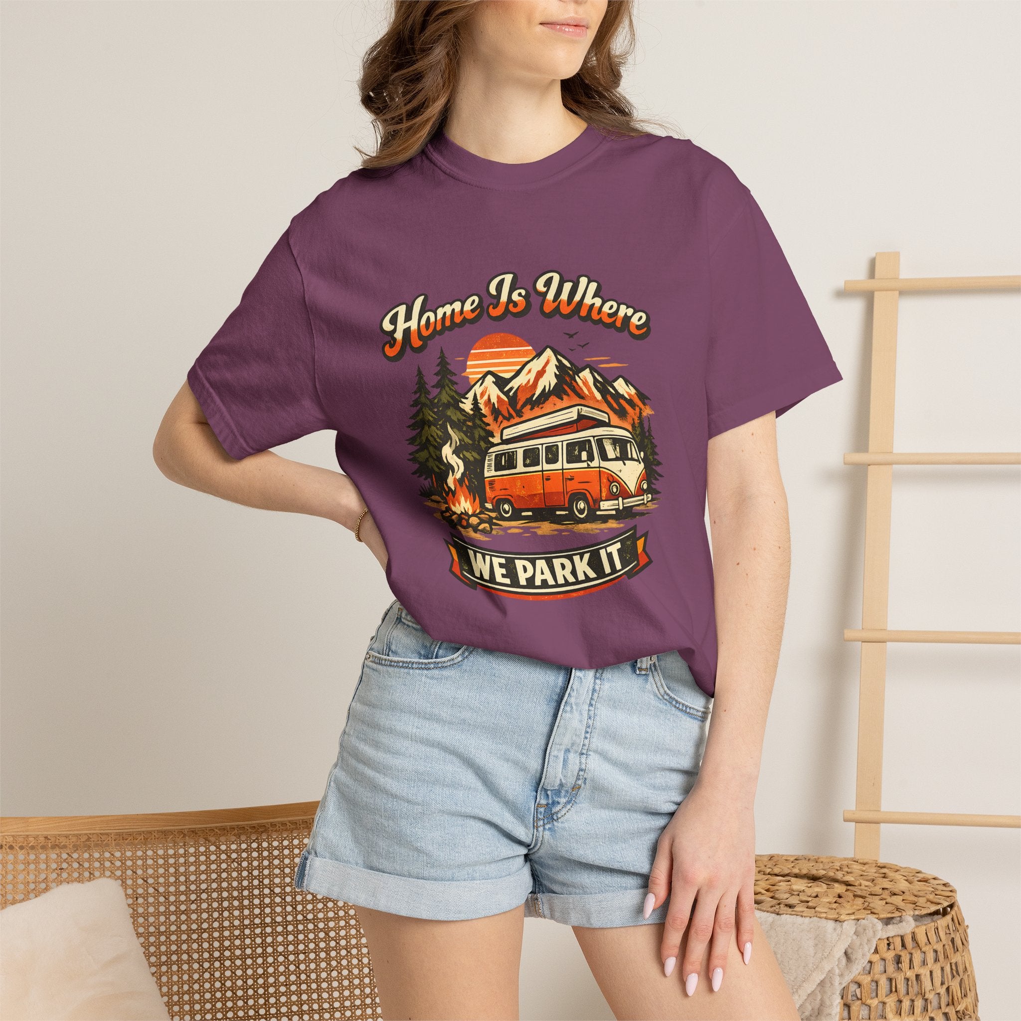 "Home Is Where We Park It" Camper Van Graphic Tee
