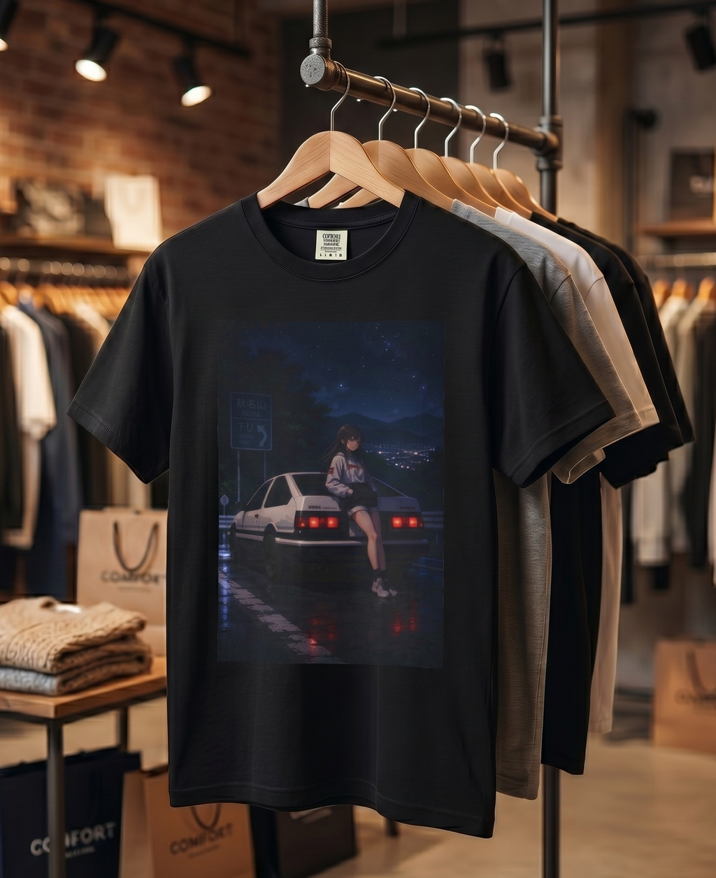 Akina After Midnight Retro JDM Street Racer T-shirt