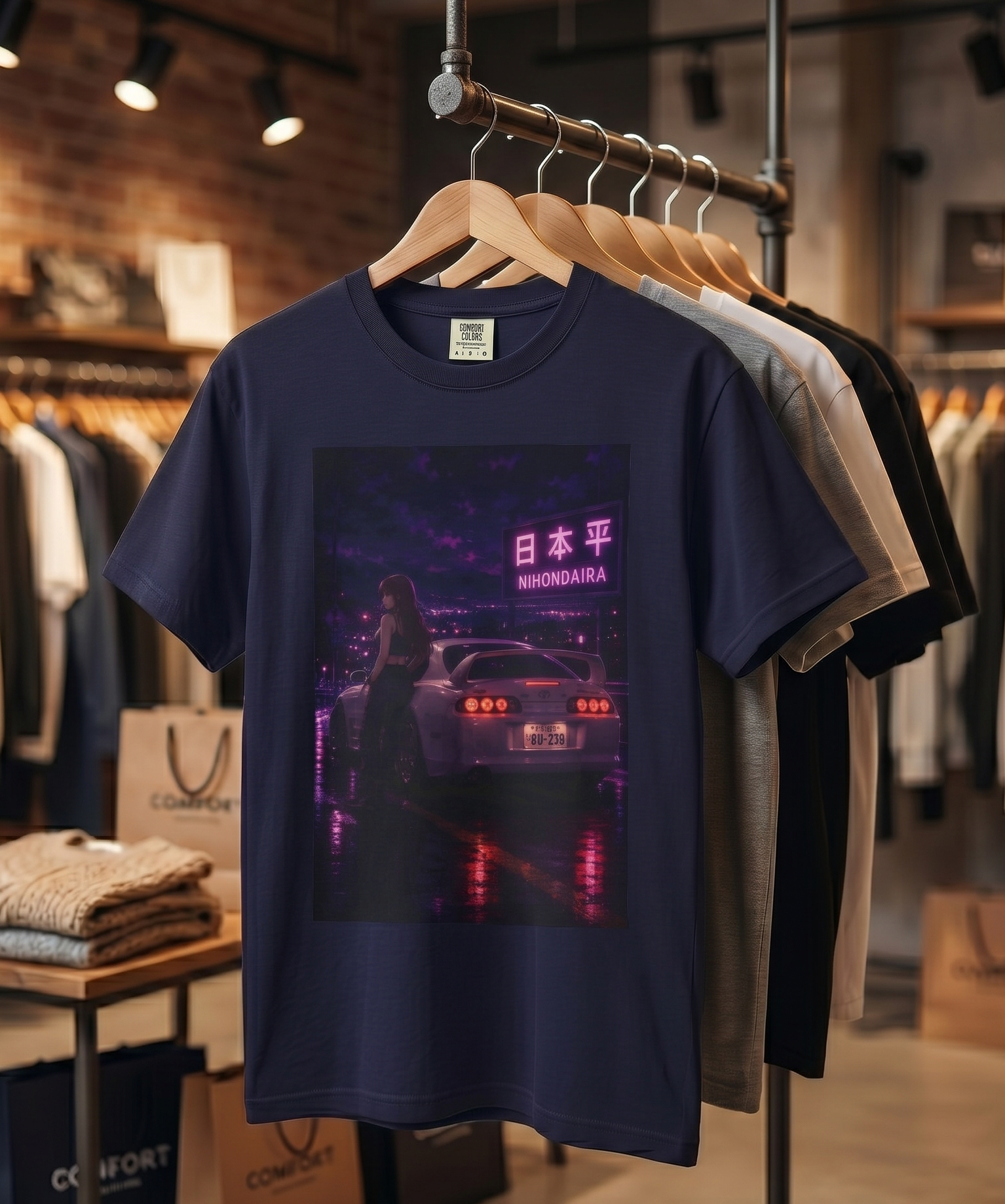 Midnight Apex Nihondaira Dreams T-shirt | Retro JDM Street Racer Anime
