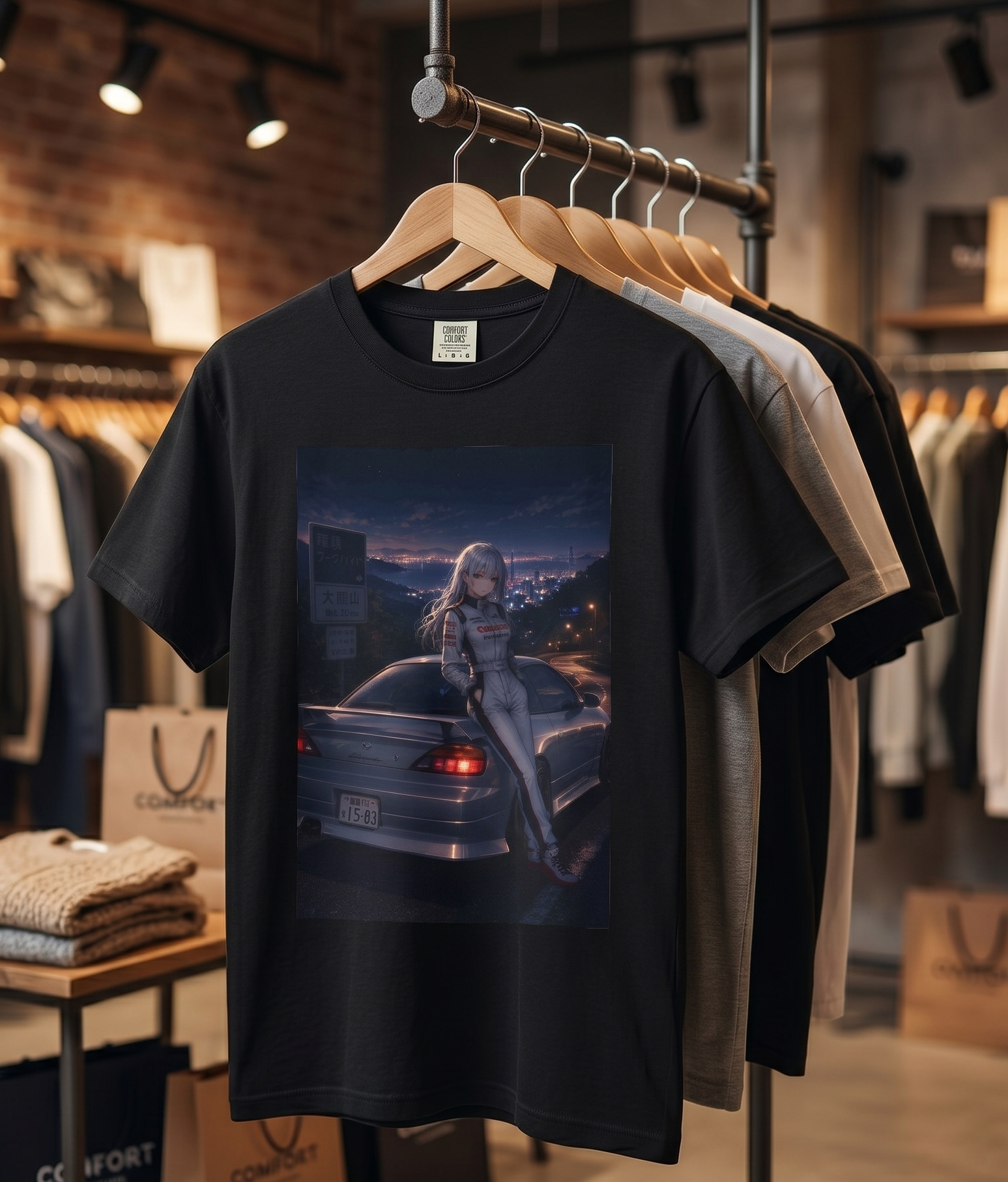 Hakone Night Drive Anime T-shirt | Retro JDM Street Racer Anime