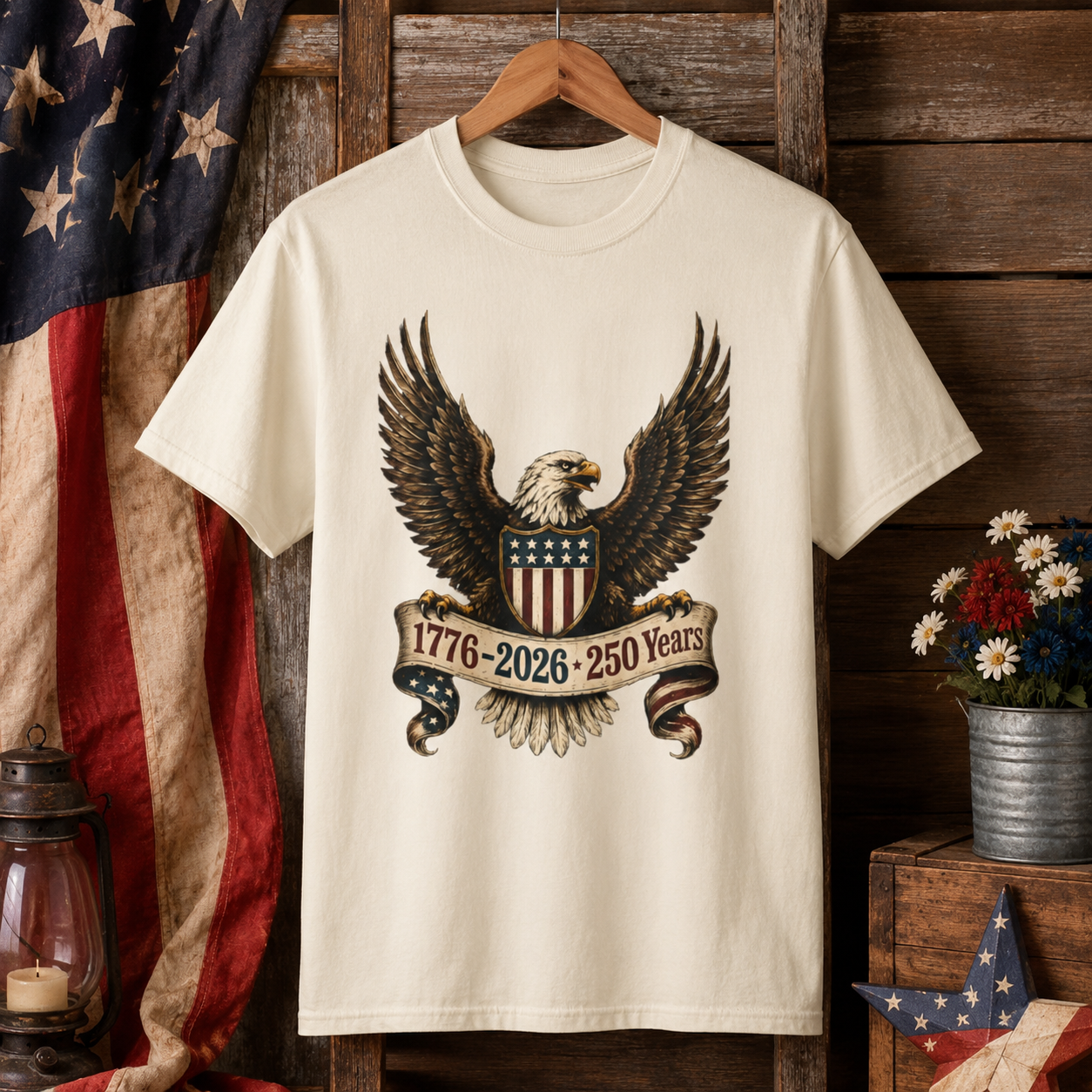 American Eagle 1776-2026 250 Years T-shirt | Patriotic Independence Tee